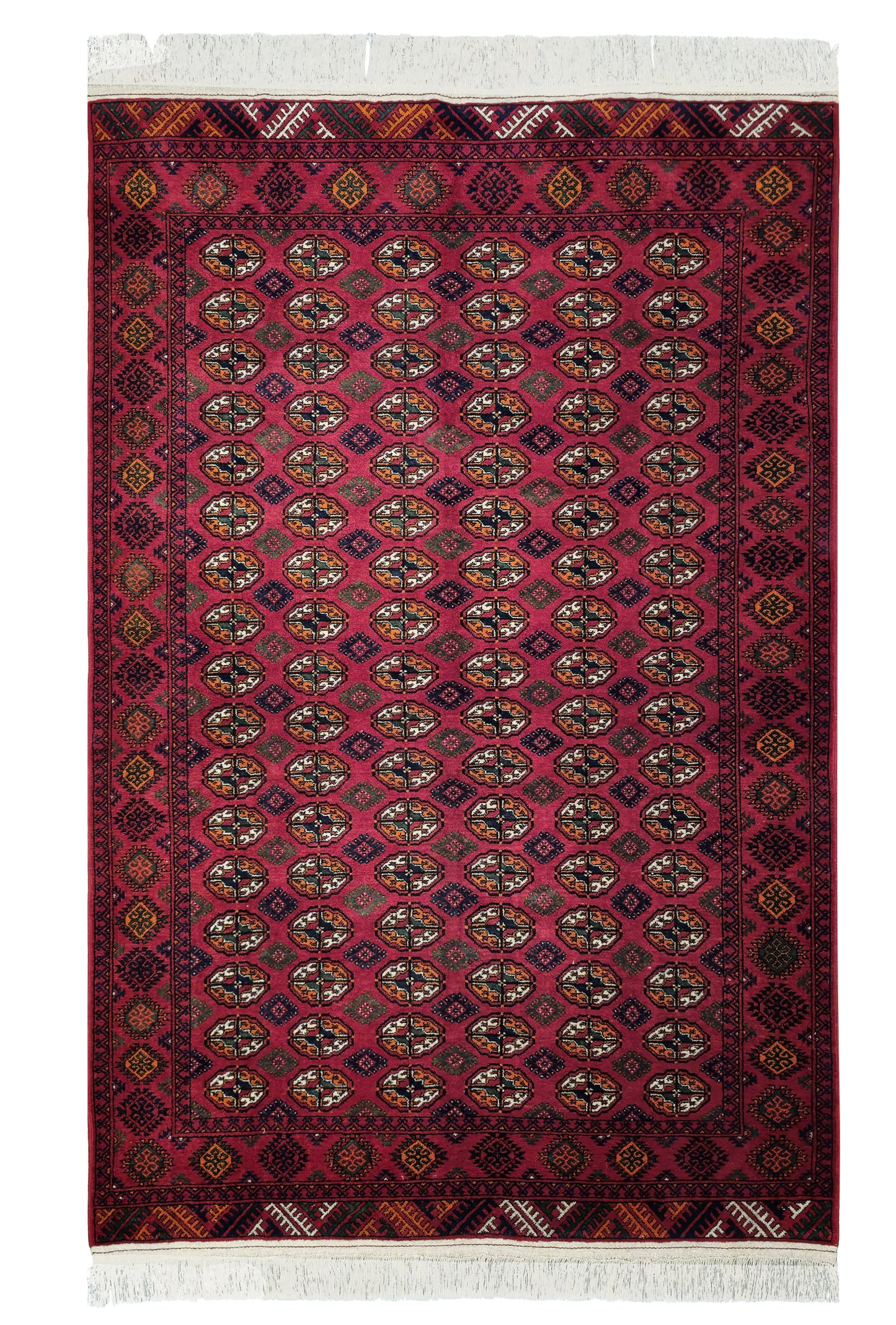 Handknotted Bokhara Rug 200 x 300cm (7'x10' ft) Red