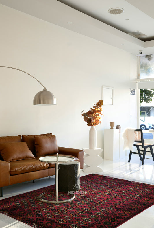 Handknotted Bokhara Rug 200 x 300cm (7'x10' ft) Red