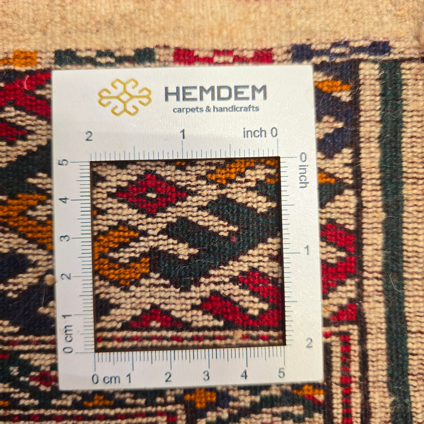 Turkmen Tekke Wool Rug 150x200 cm (5' x 7' ft) Beige