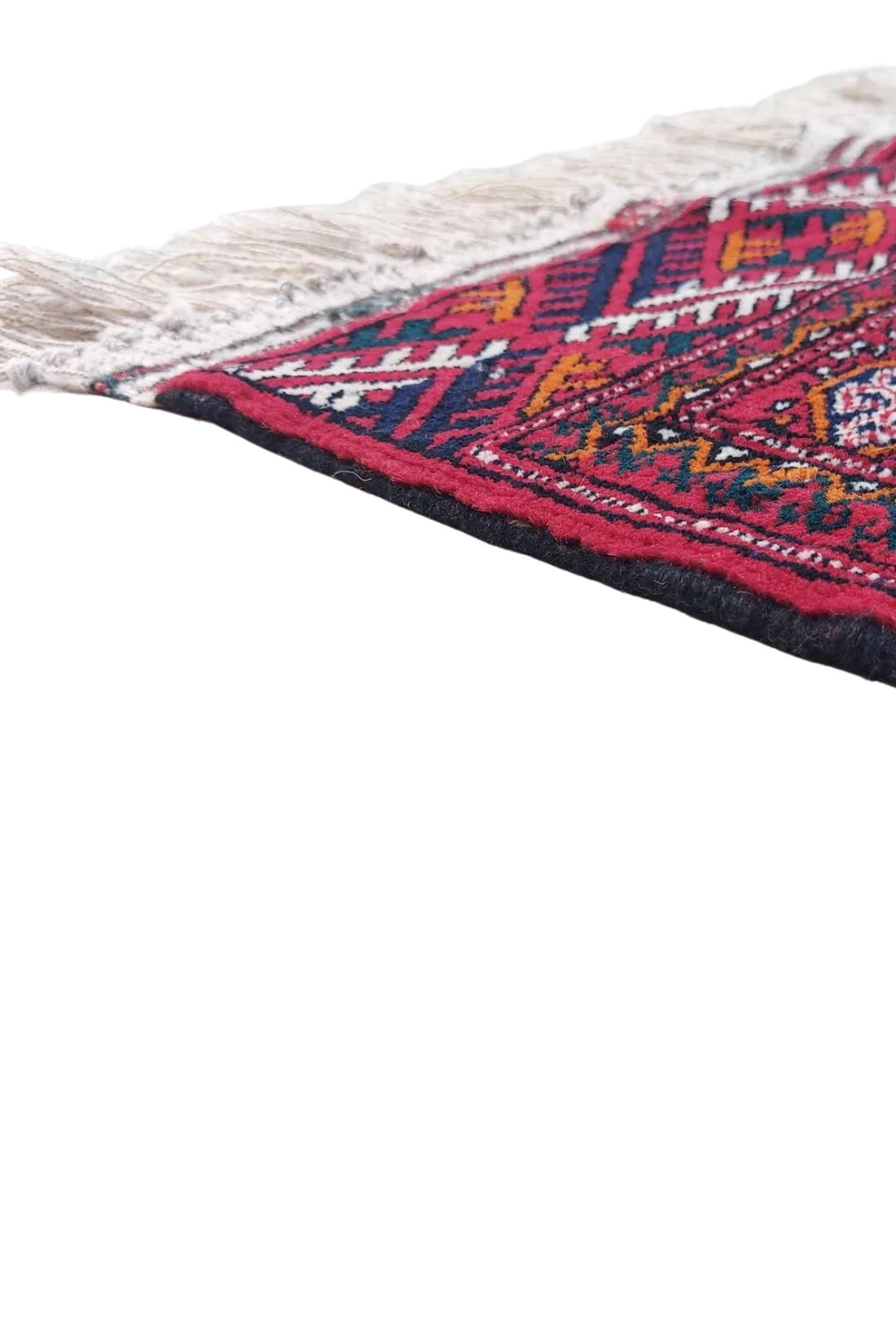 Turkmen Runner Rug Handknotted Wool Rug 84 x 207cm (2.9' x 6.9' ft) Red