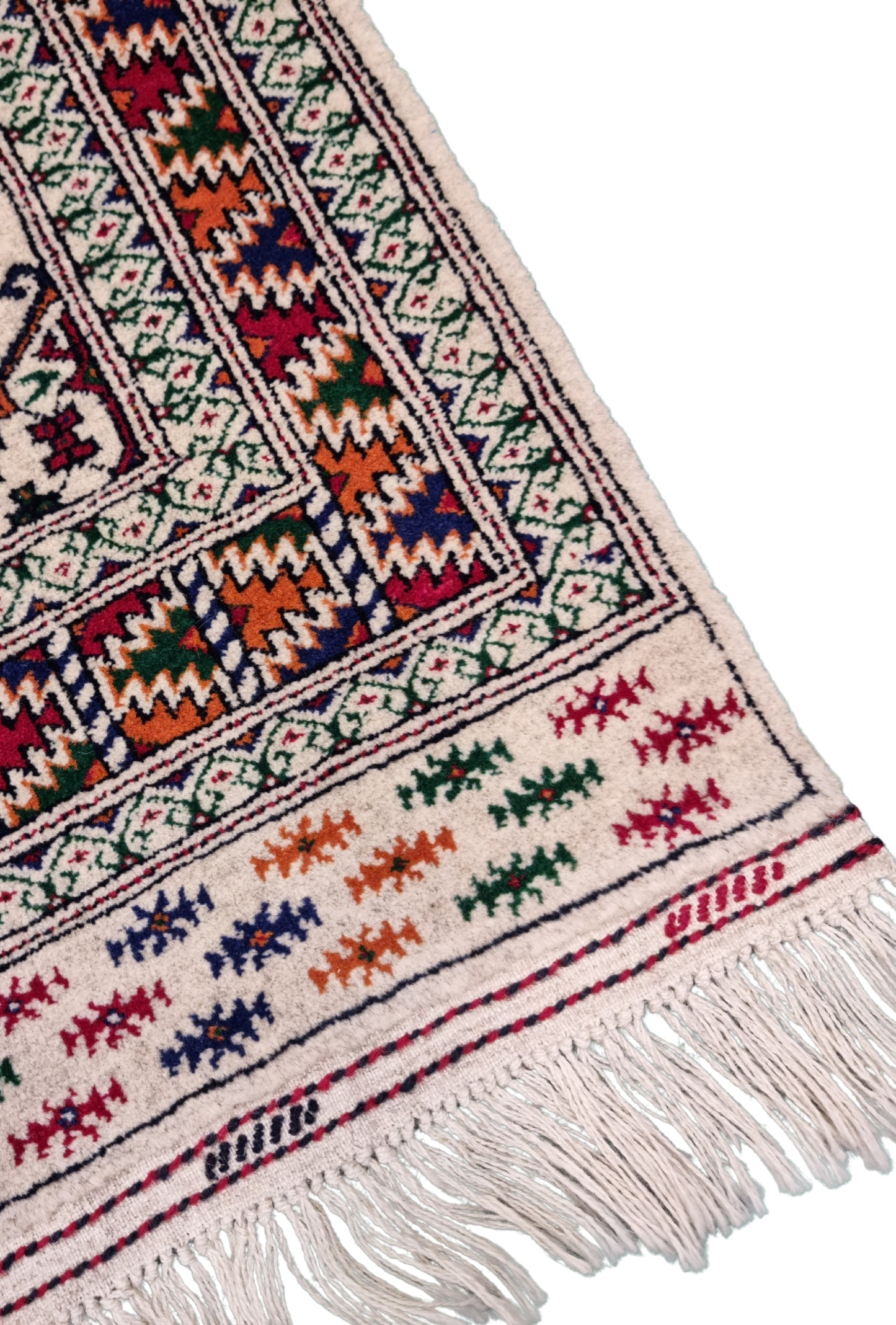 Turkoman Chaodor Oertmen Wool Rug 84x124 cm (3'x4' ft) Beige