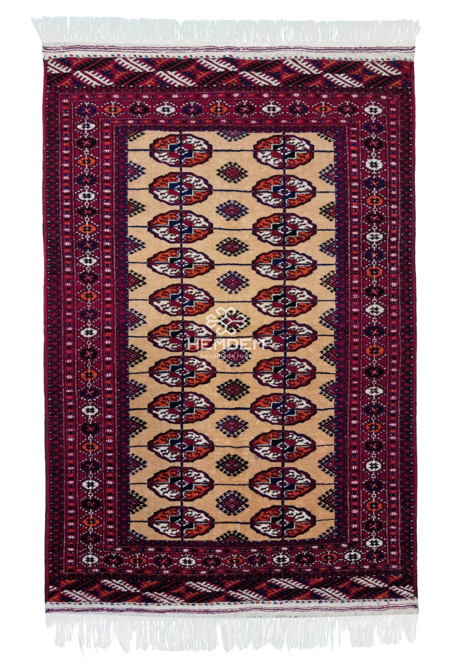 Tekke Wool Authentic Rug 96 x 143 cm (3'x5' ft) Beige