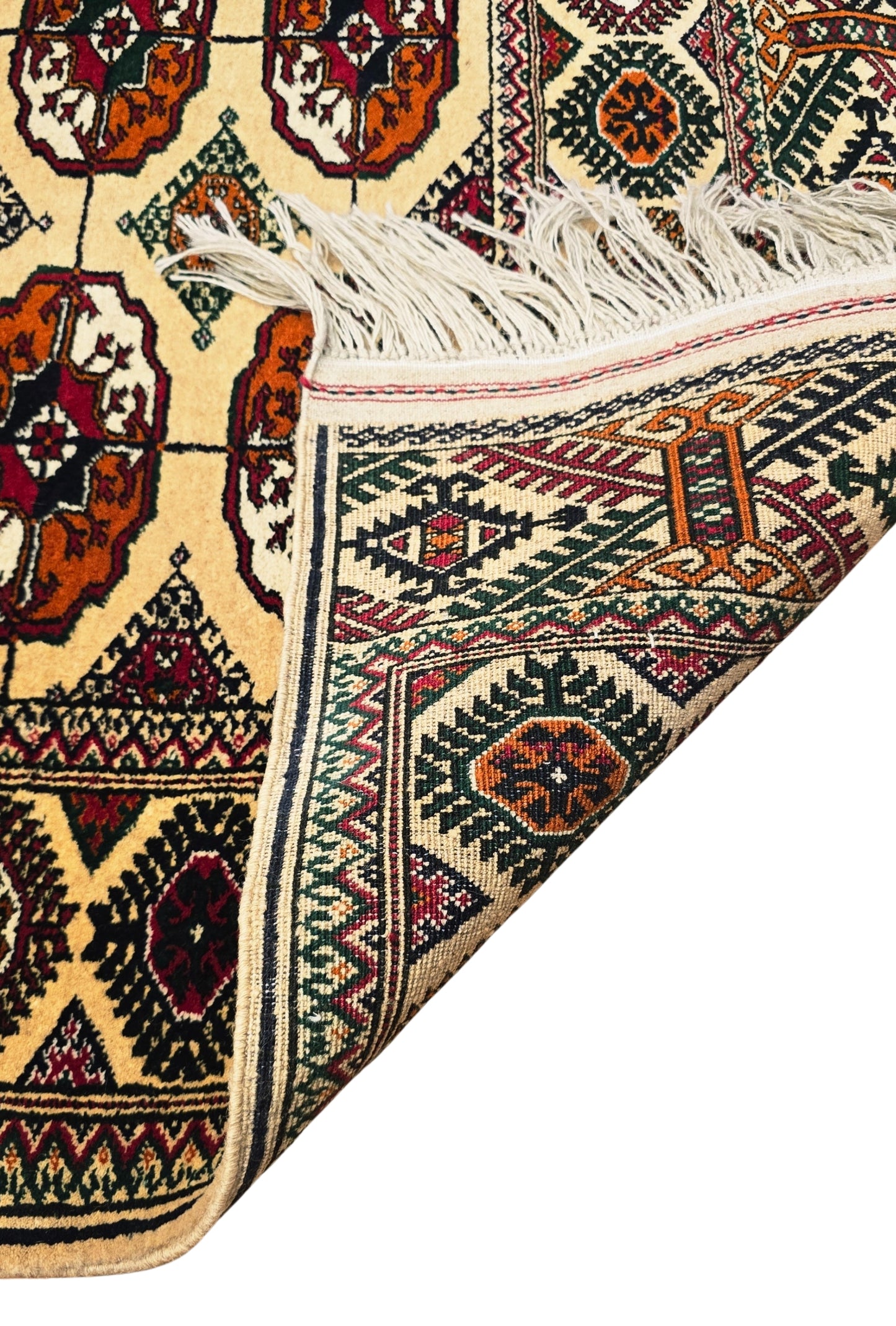 Handmade Hallway Rug Oriental Wool Corridor Carpet Runner Rug 125x340 cm (4'x11' ft) Beige