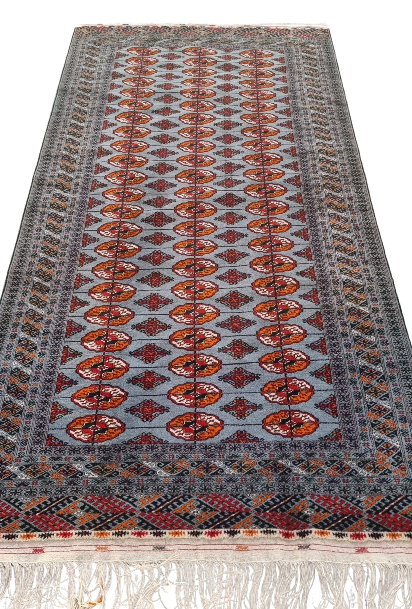 Bokhara Rug Handmade Tekke Tribal 150 x 300cm (5' x 10' ft) Blue