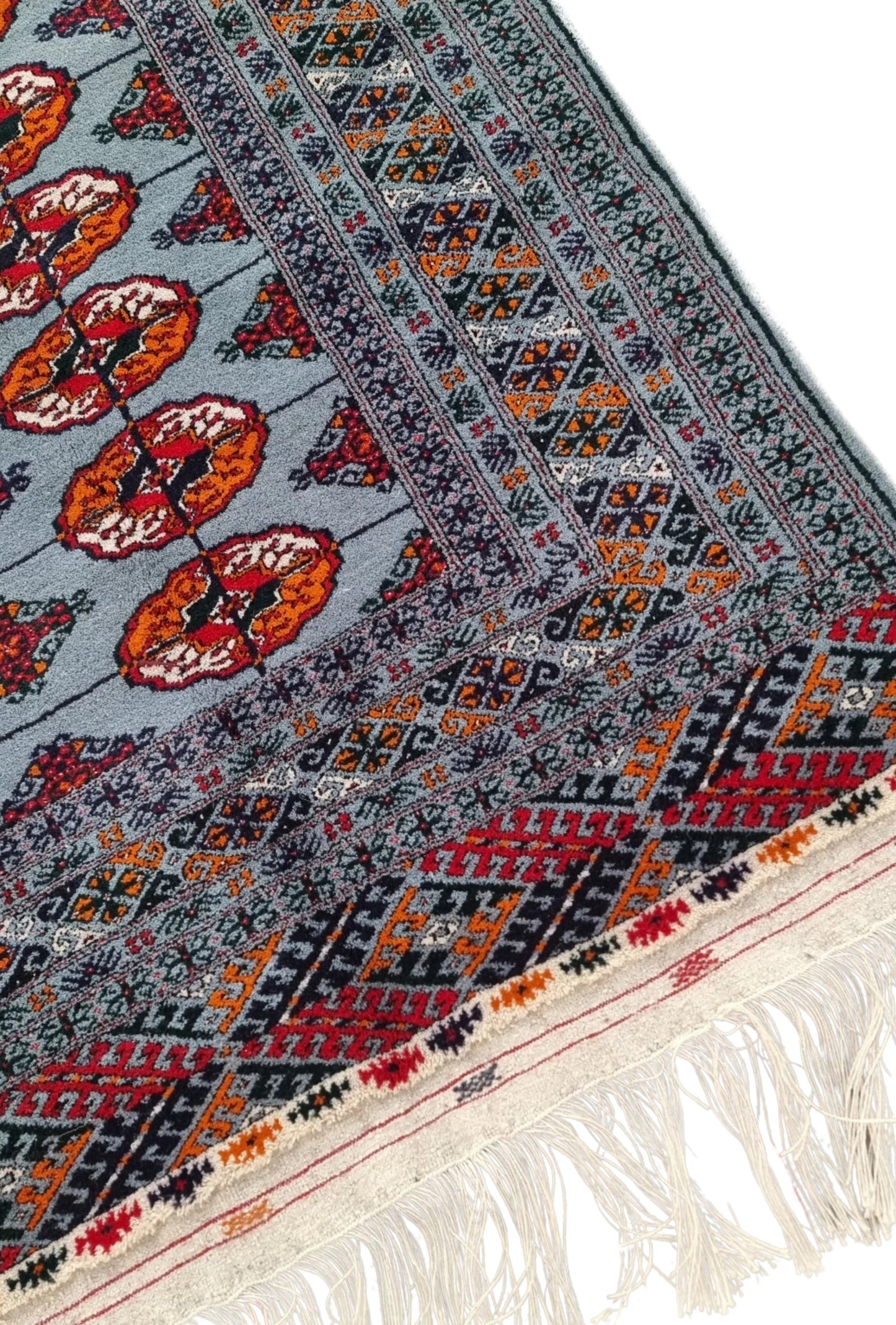 Bokhara Rug Handmade Tekke Tribal 150 x 300cm (5' x 10' ft) Blue