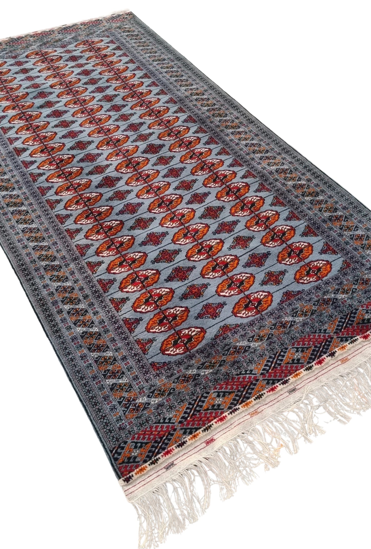 Bokhara Rug Handmade Tekke Tribal 150 x 300cm (5' x 10' ft) Blue