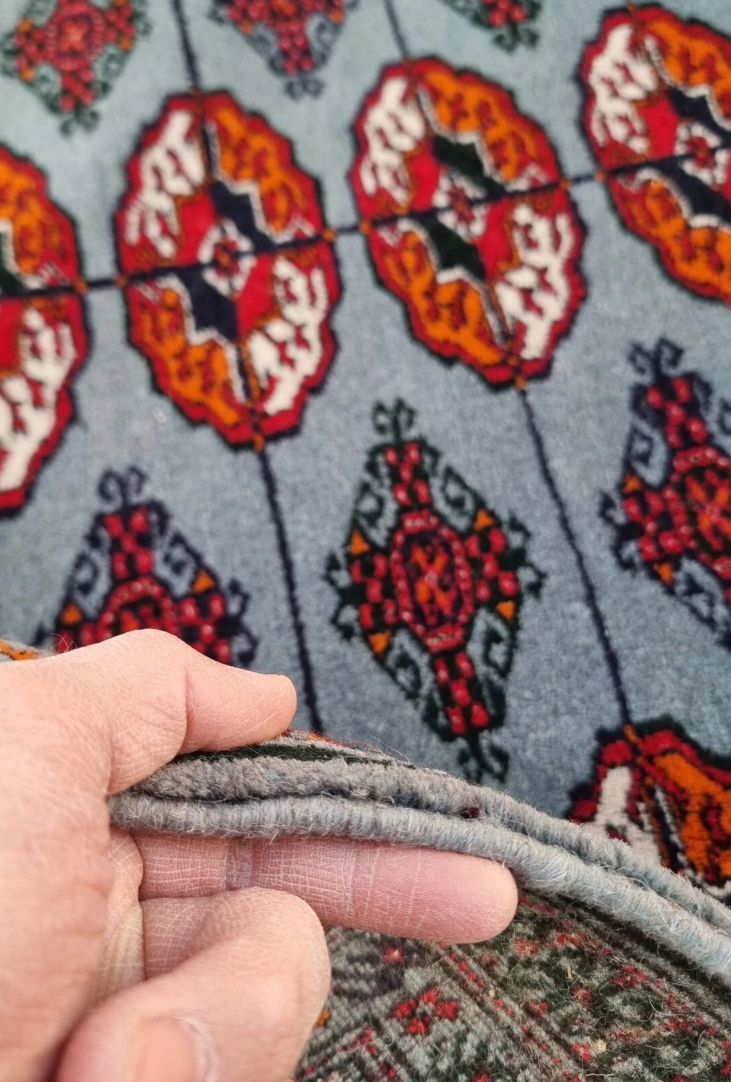 Bokhara Rug Handmade Tekke Tribal 150 x 300cm (5' x 10' ft) Blue