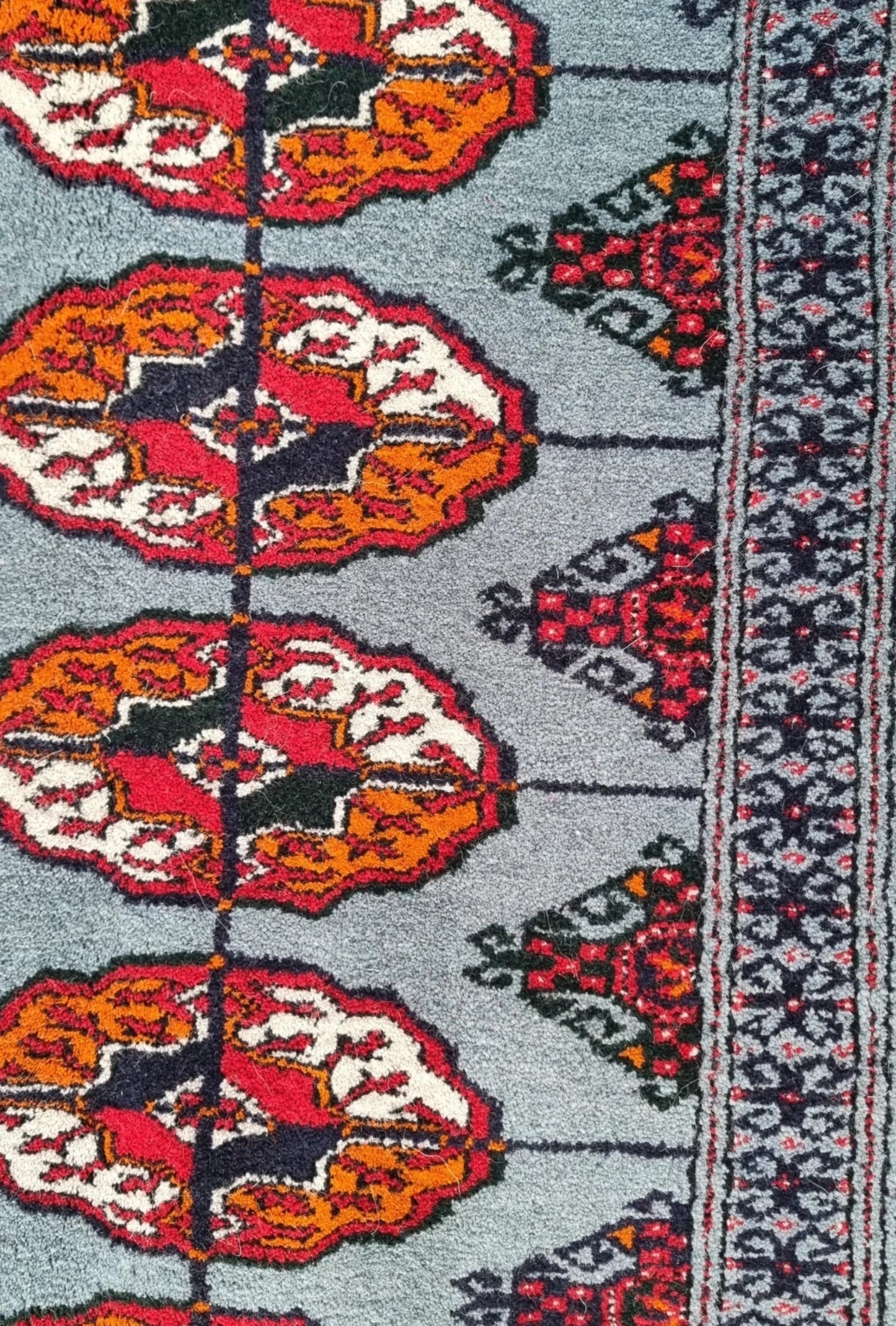 Bokhara Rug Handmade Tekke Tribal 150 x 300cm (5' x 10' ft) Blue