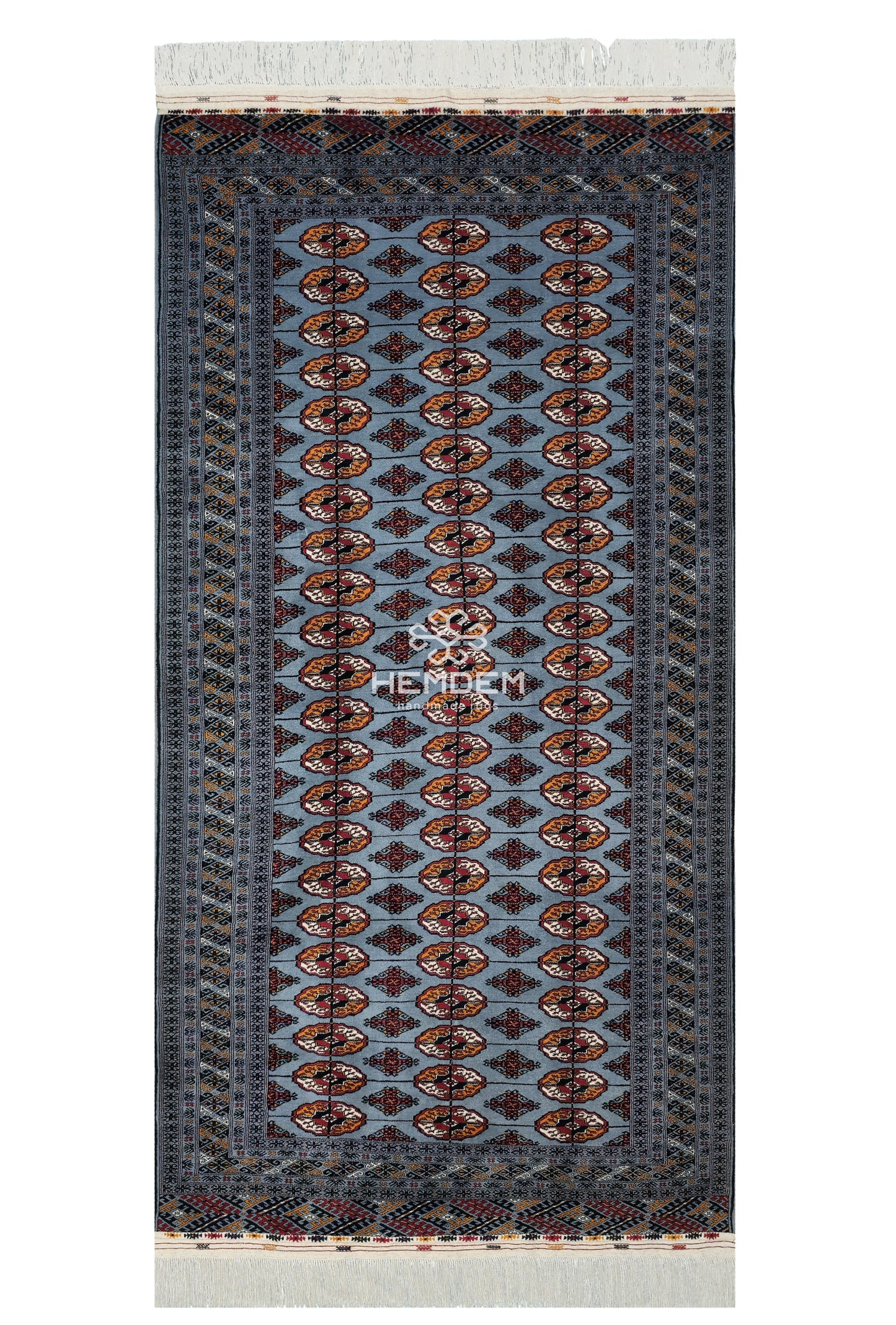 Bokhara Rug Handmade Tekke Tribal 150 x 300cm (5' x 10' ft) Blue