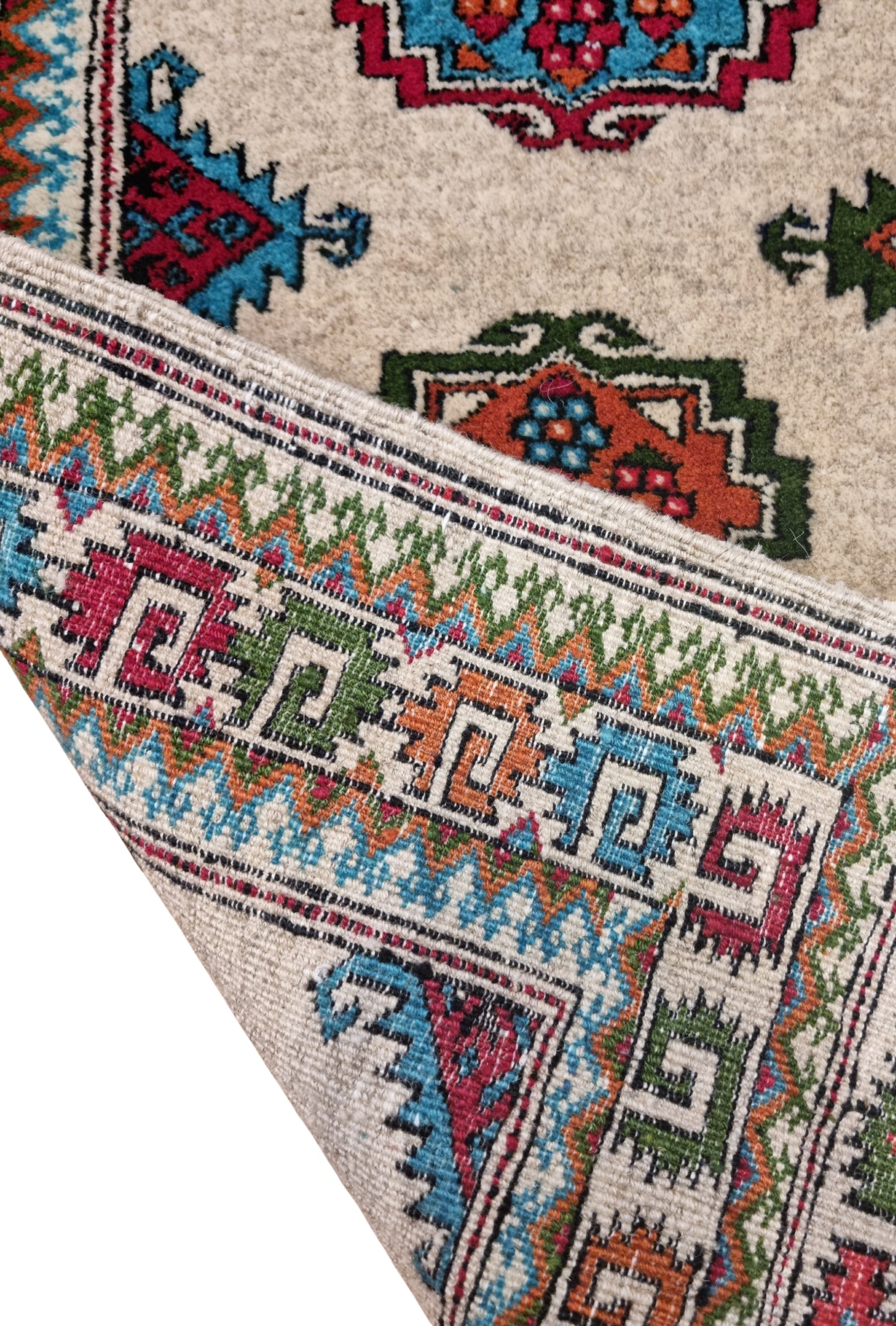 Turkoman Chaodor Oertmen Wool Rug 80x120 cm (3'x4' ft) Beige