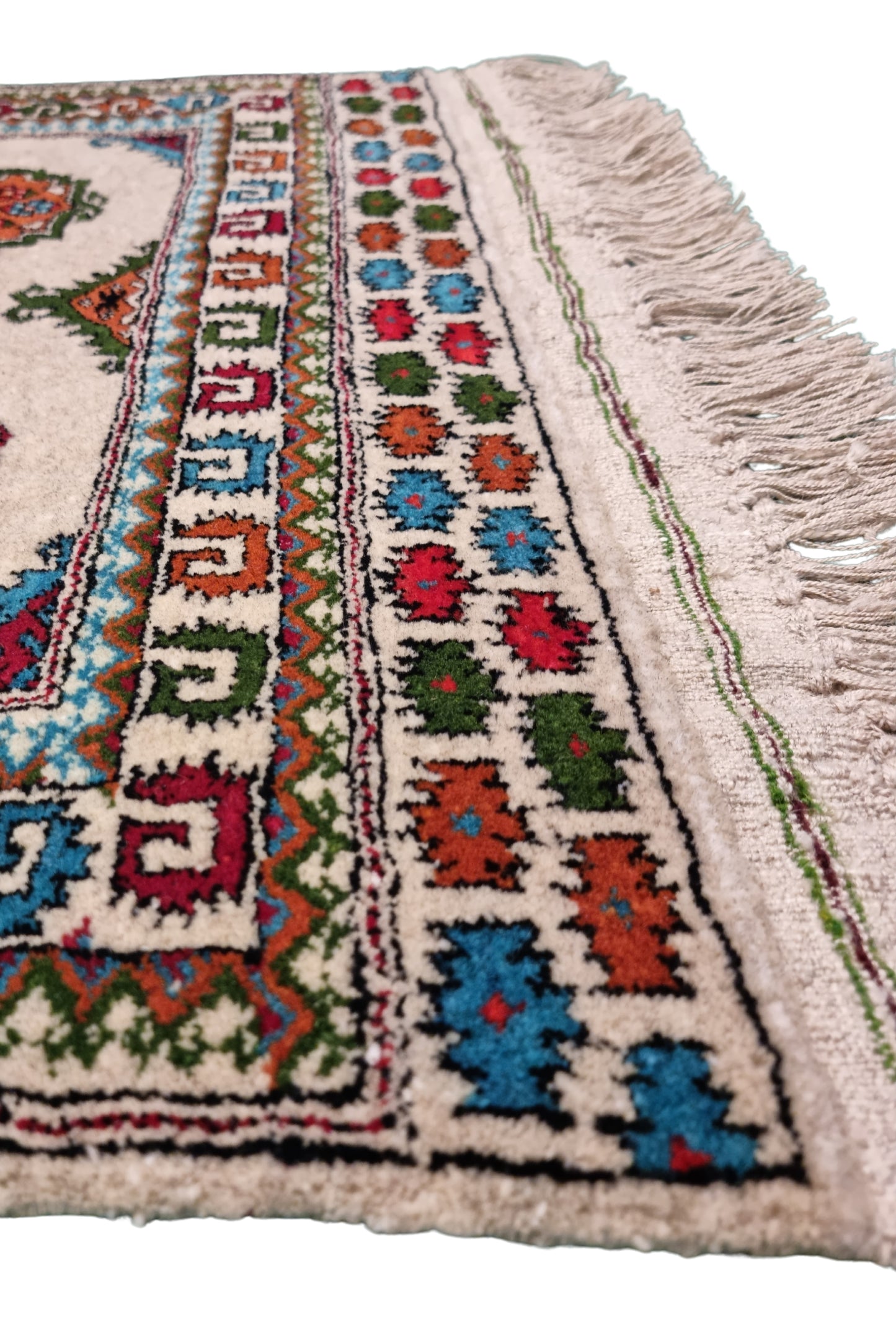 Turkoman Chaodor Oertmen Wool Rug 80x120 cm (3'x4' ft) Beige