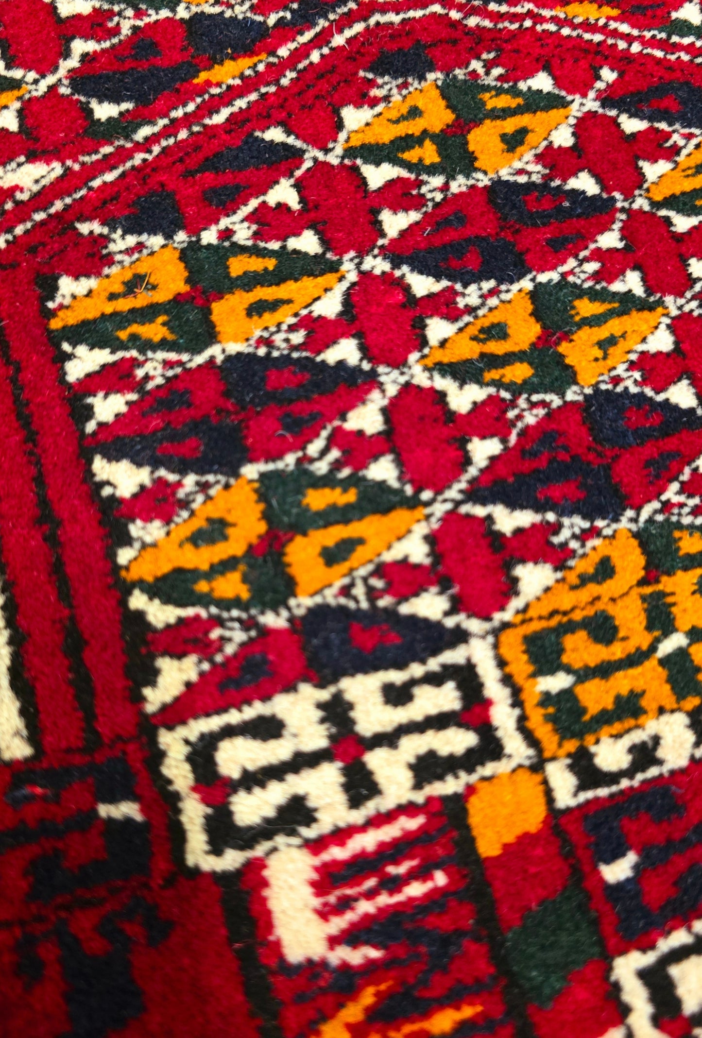 Ensi Tribal Rug Rare Design Wool Tribal Rug 125x200cm (4'x7' ft) Red