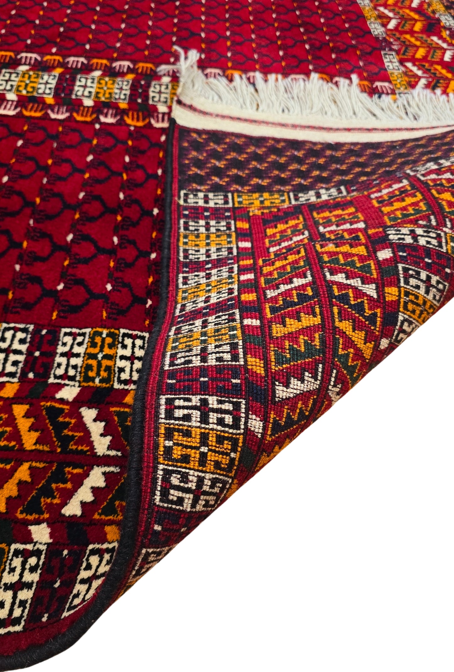 Ensi Tribal Rug Rare Design Wool Tribal Rug 125x200cm (4'x7' ft) Red