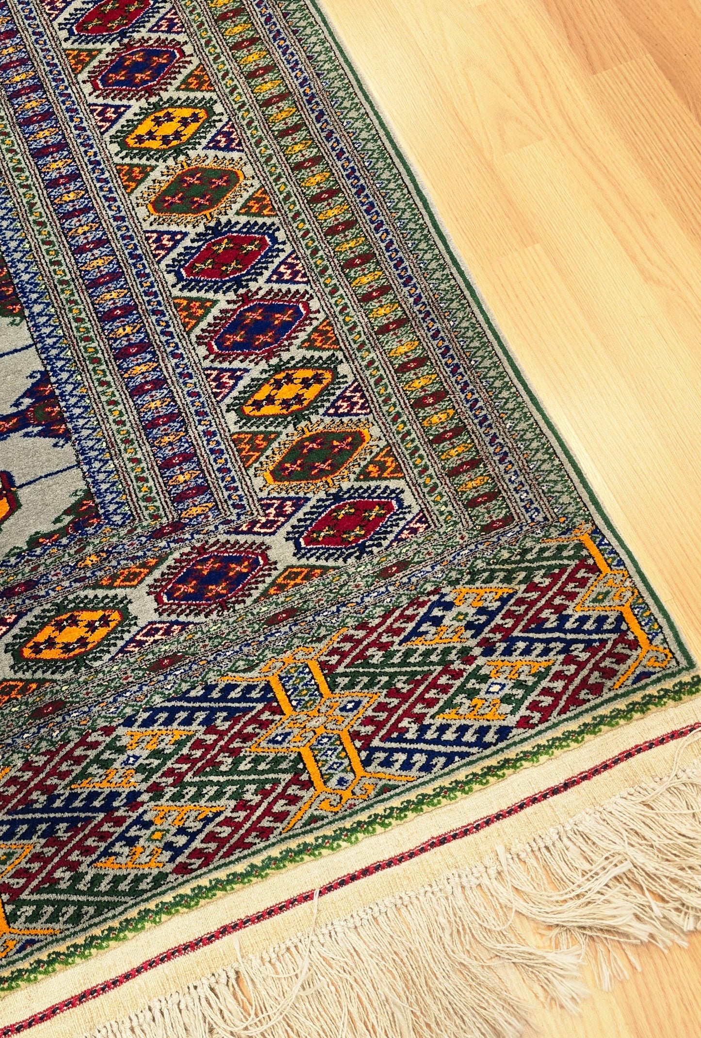Handmade Hallway Rug Oriental Wool Corridor Carpet Runner Rug 165x400 cm (5'x13' ft) Gray