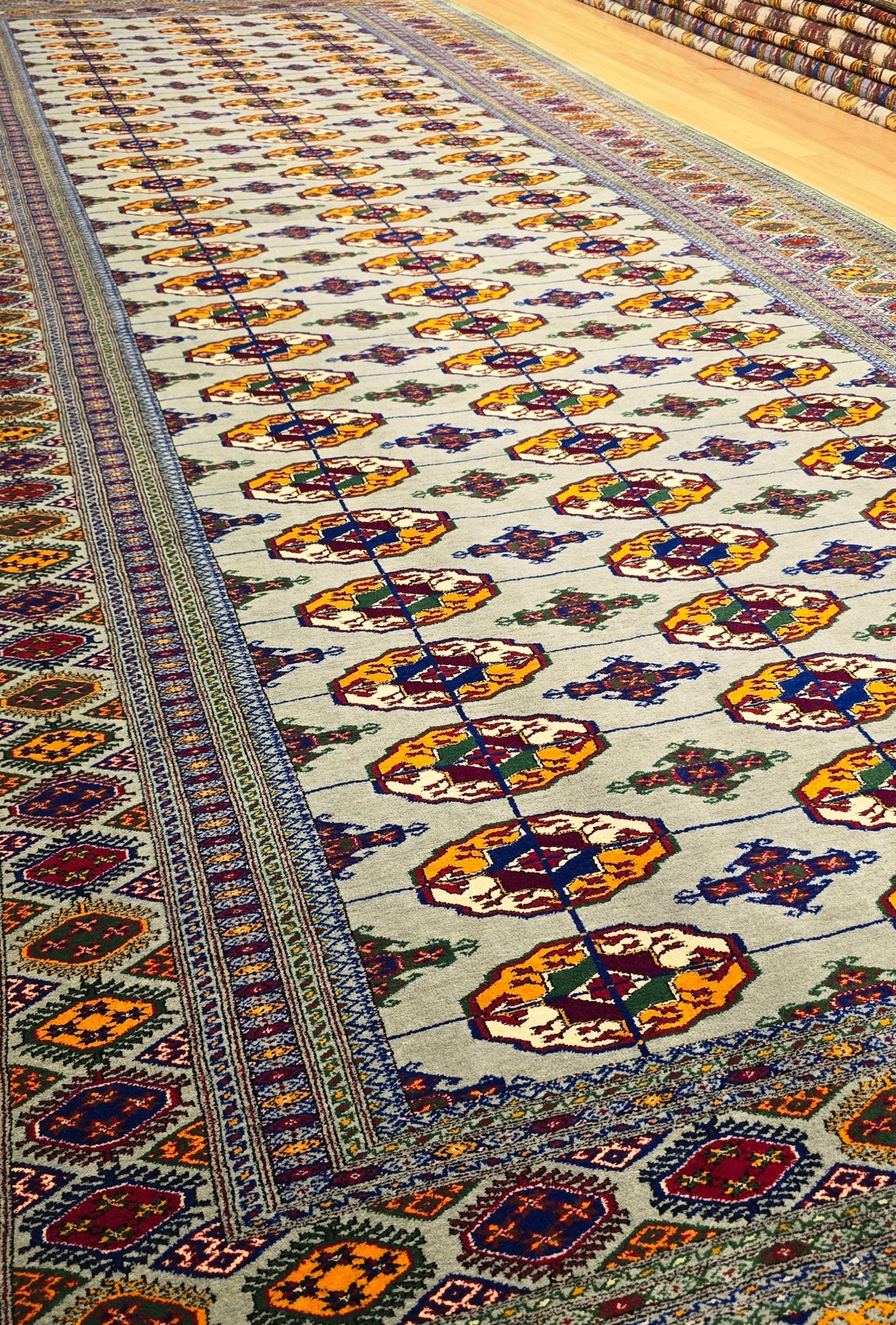 Handmade Hallway Rug Oriental Wool Corridor Carpet Runner Rug 165x400 cm (5'x13' ft) Gray
