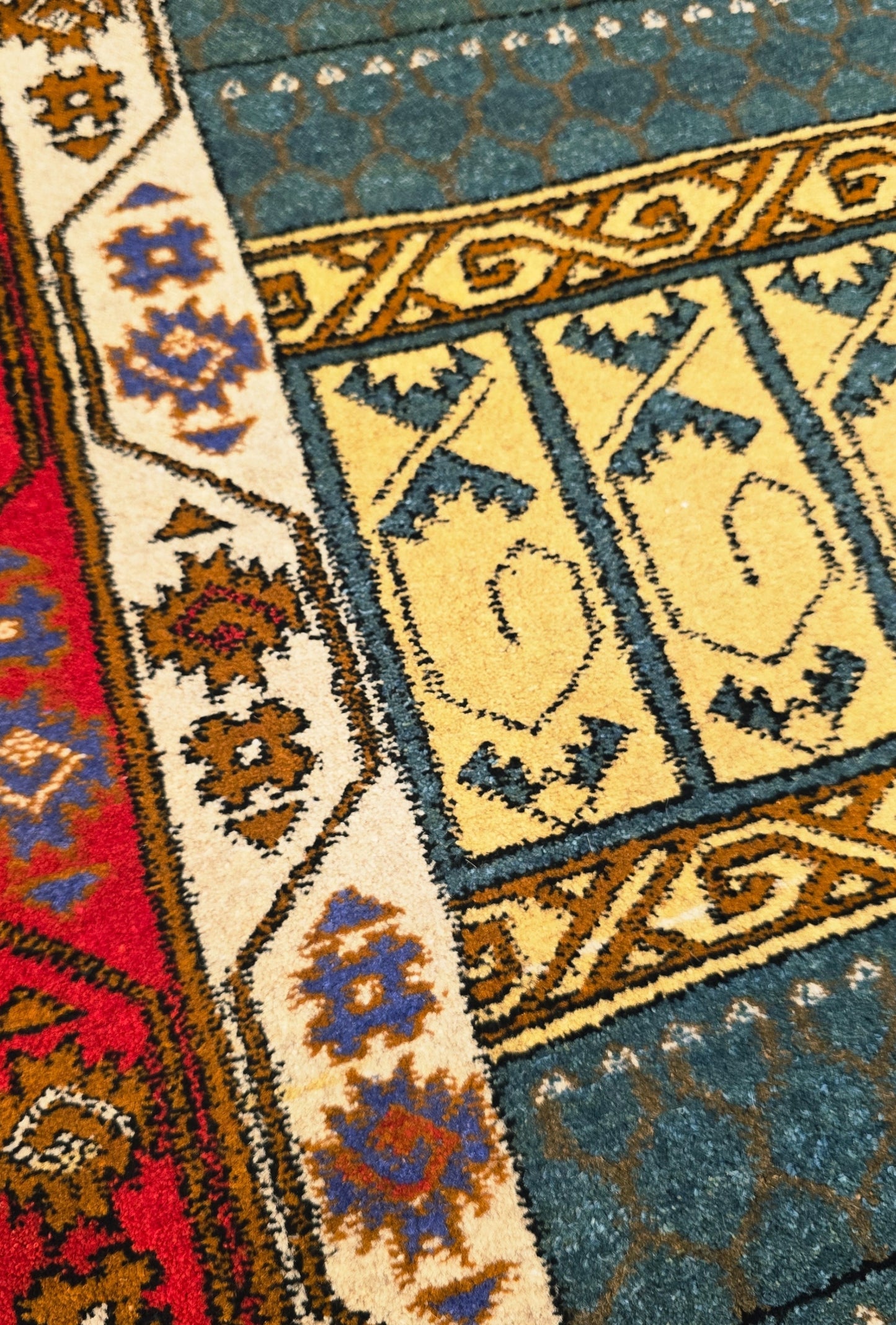 Handmade Ensi Wool Rug 175x240cm (5.7' x 7.9' ft) – Tiffany Blue, Boho Decor, Rare Rug