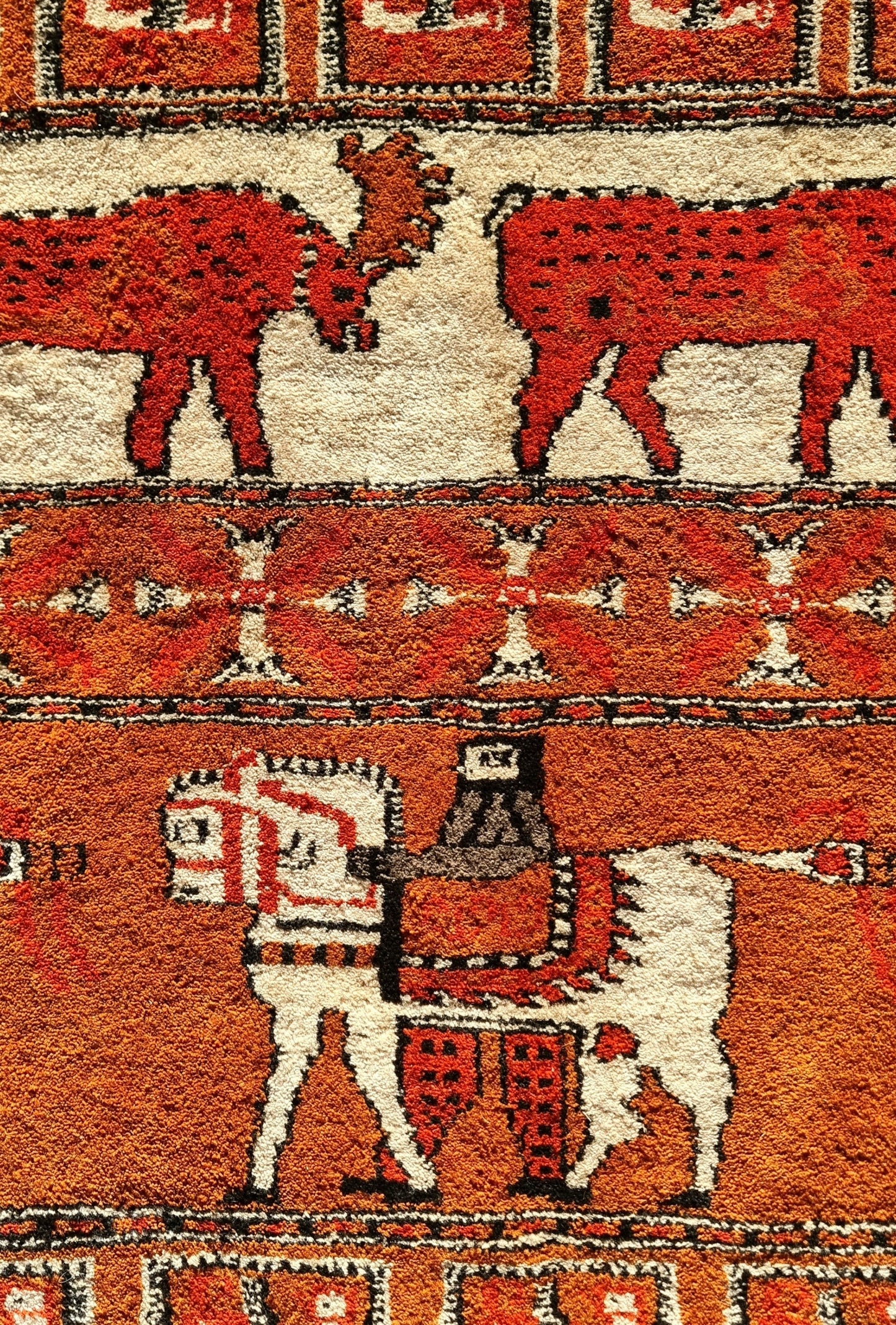 Pazyryk Rug with Organic Dyes 215 x 285cm (7' x 9.5') Peach