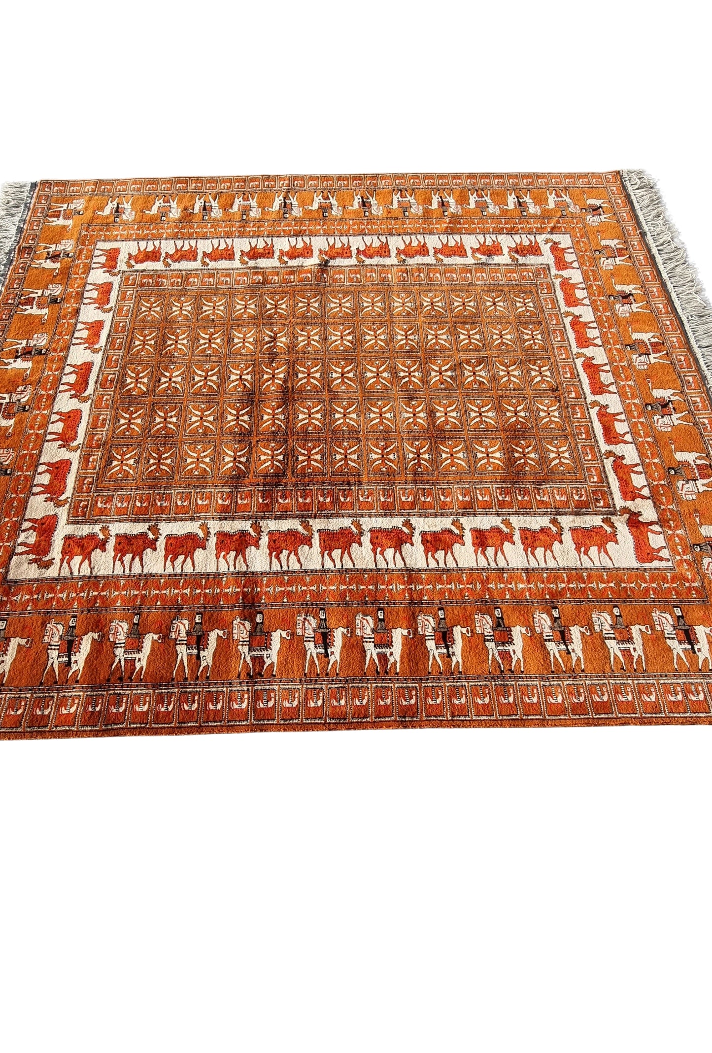 Pazyryk Rug with Organic Dyes 215 x 285cm (7' x 9.5') Peach