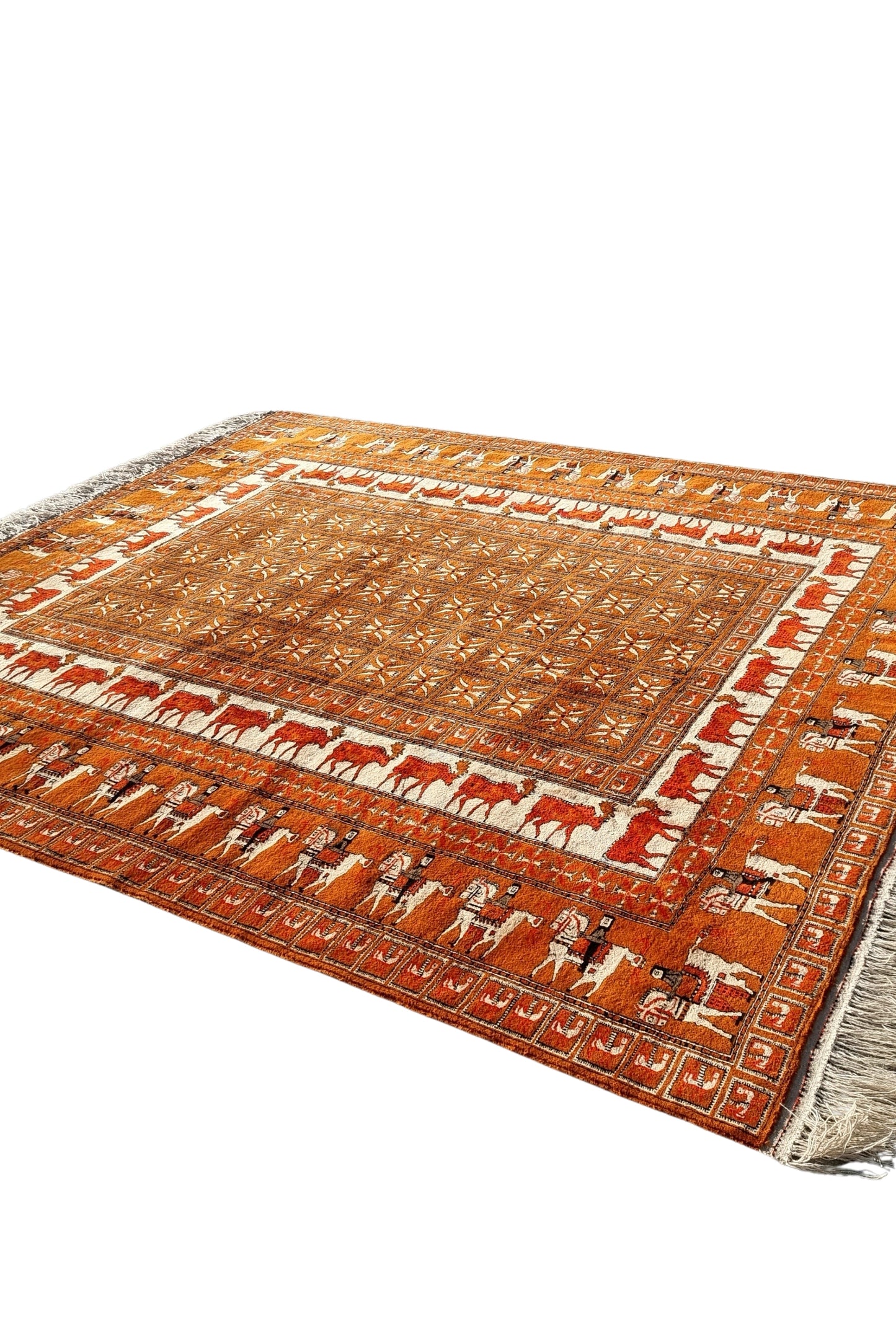 Pazyryk Rug with Organic Dyes 215 x 285cm (7' x 9.5') Peach