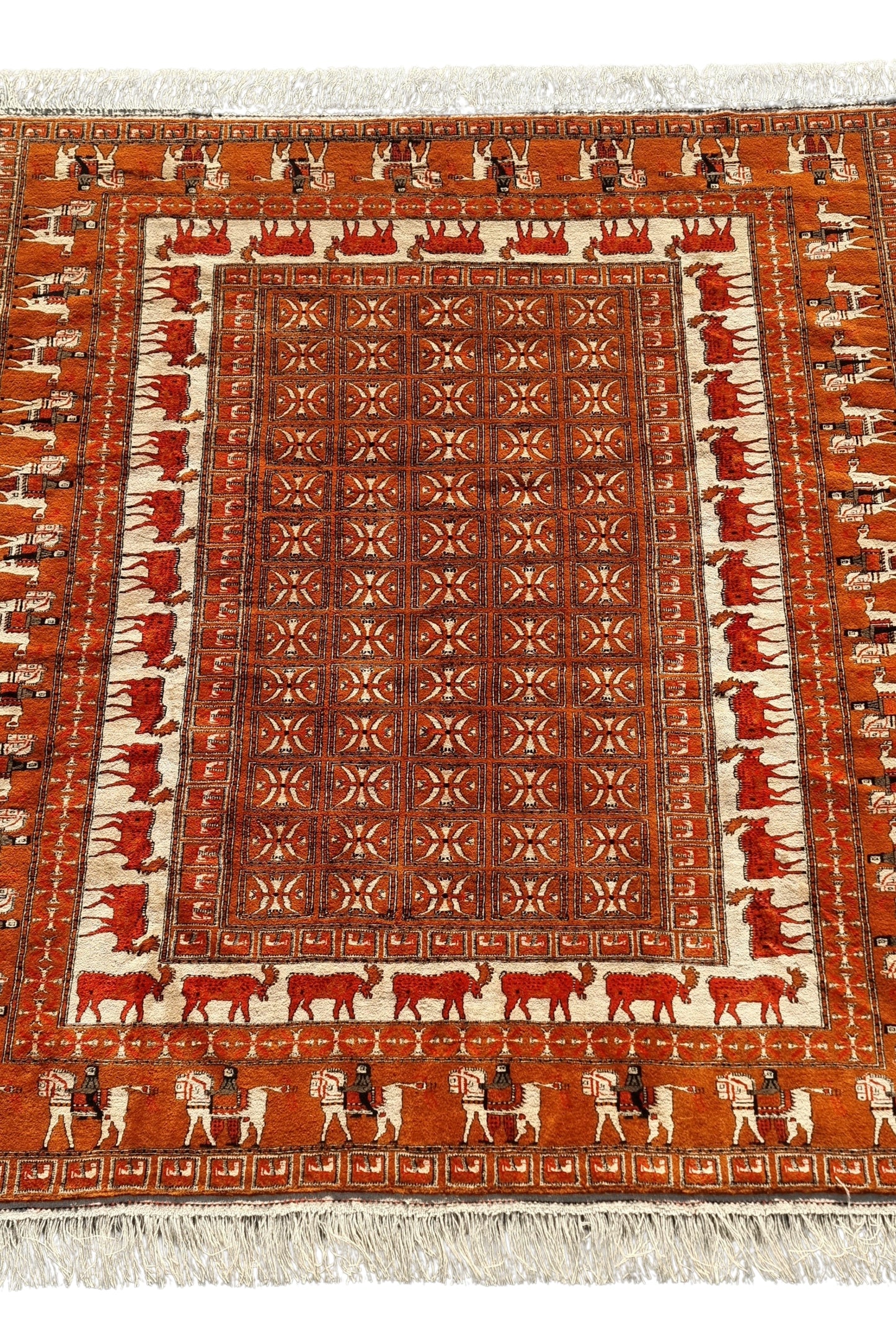 Pazyryk Rug with Organic Dyes 215 x 285cm (7' x 9.5') Peach