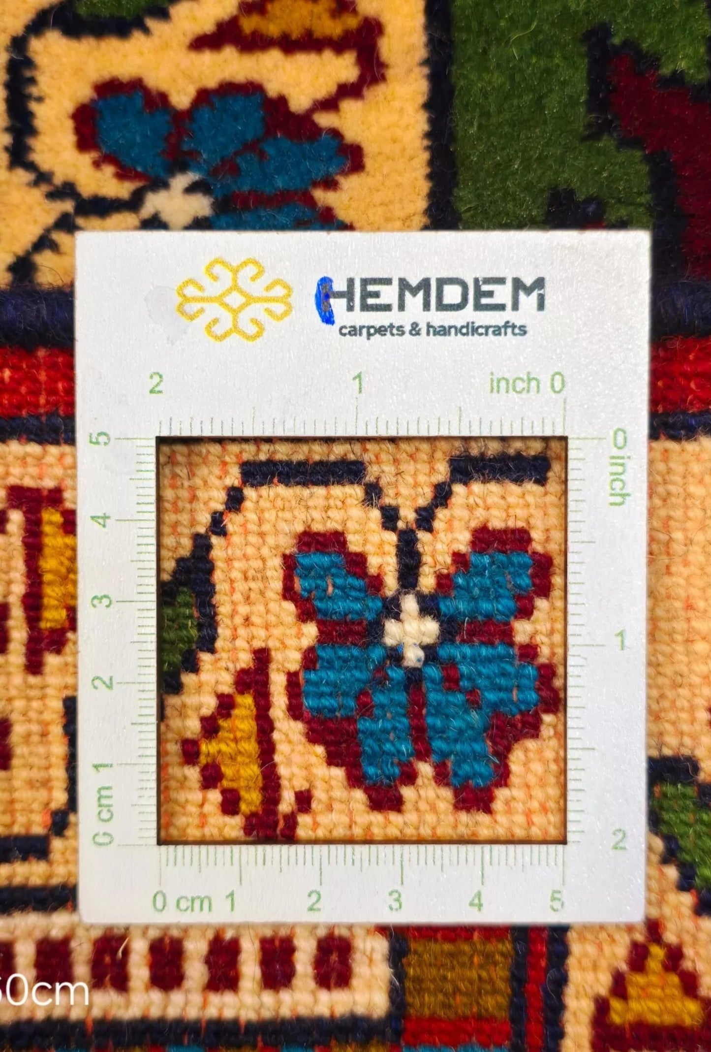 Persian Heriz Handknotted Wool Rug 107 x 160cm (3.5' x 5.2' ft) Green