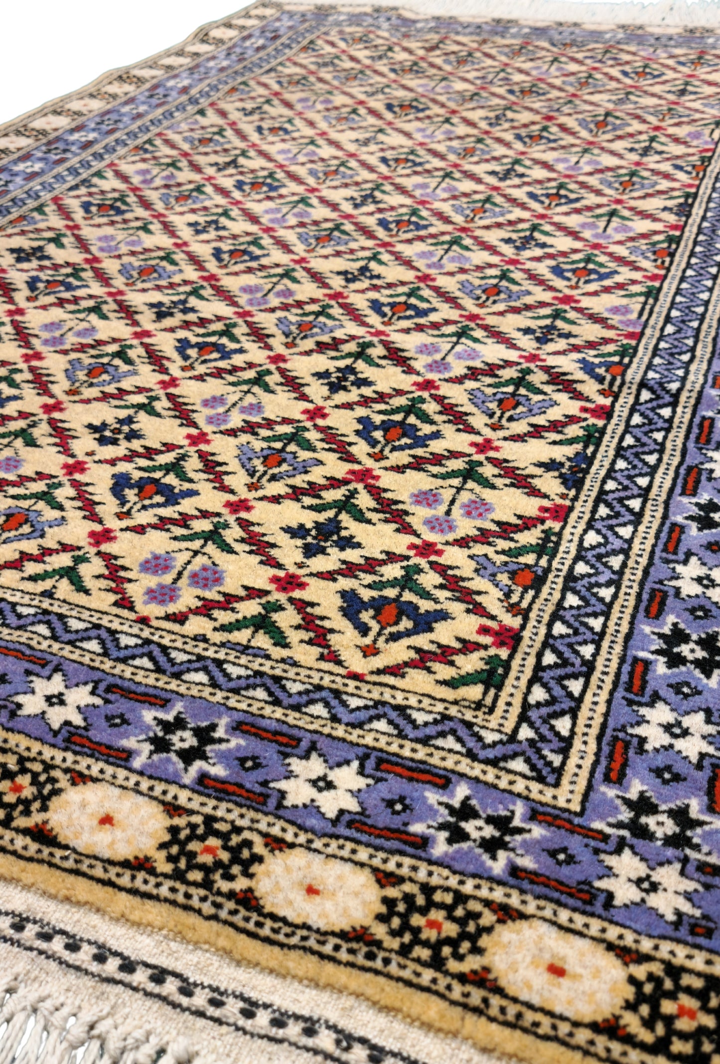 Persian Rug Shirvan Handknotted Wool Rug 80 x 123cm (3' x 4' ft) Beige