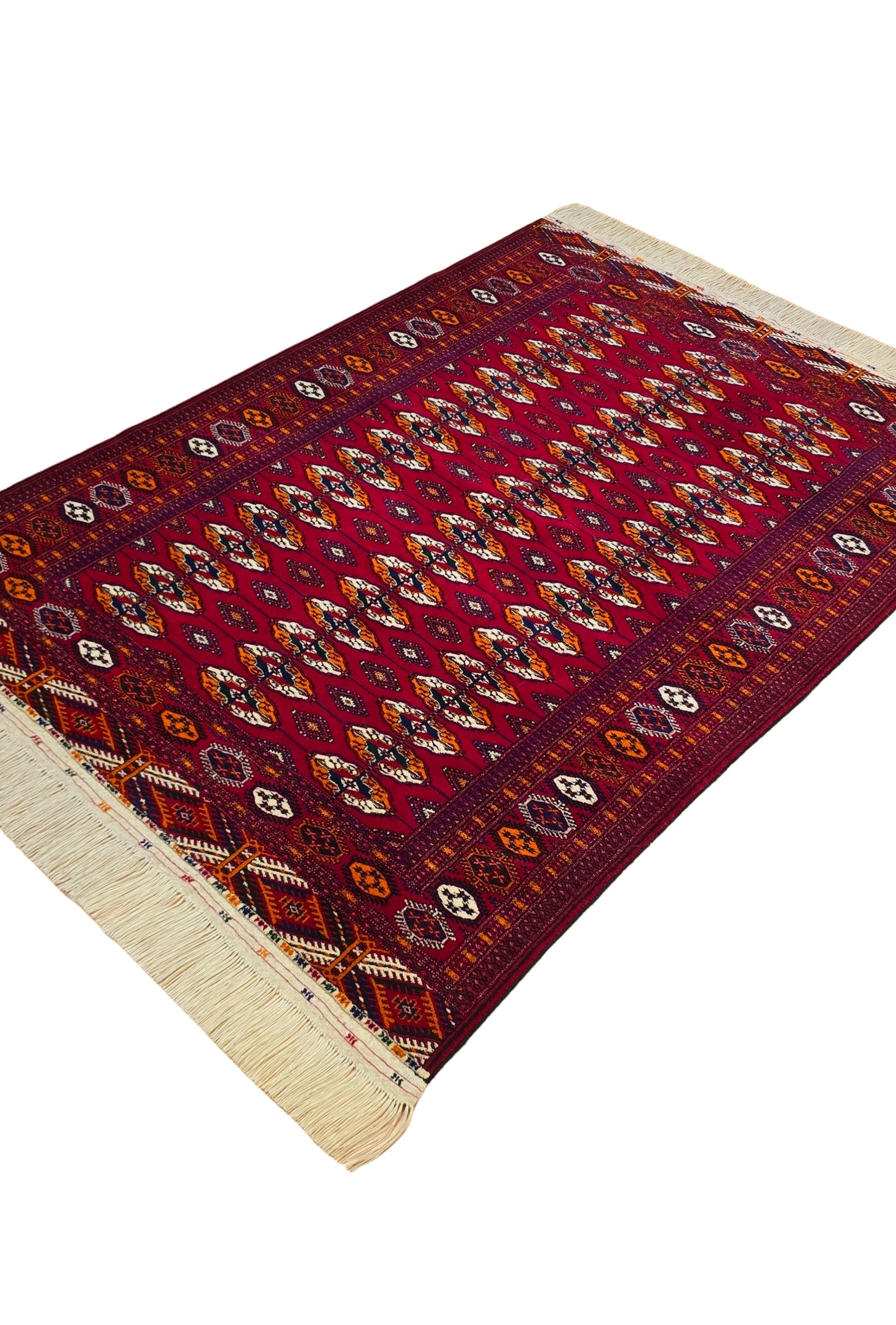 Tekke Wool Rug 100% Organic Dye 150x212 cm (5'x7' ft) Red