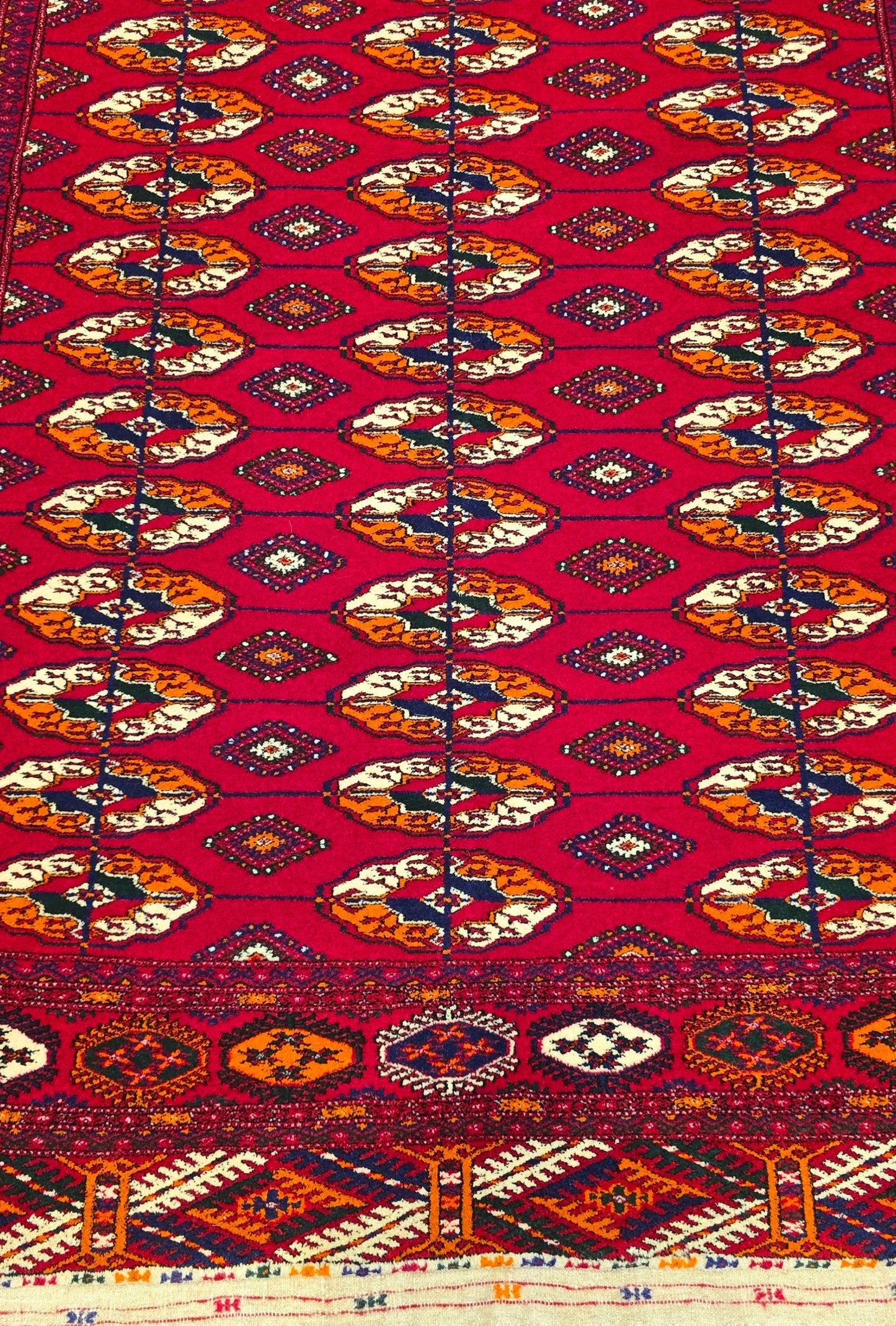Tekke Wool Rug 100% Organic Dye 150x212 cm (5'x7' ft) Red