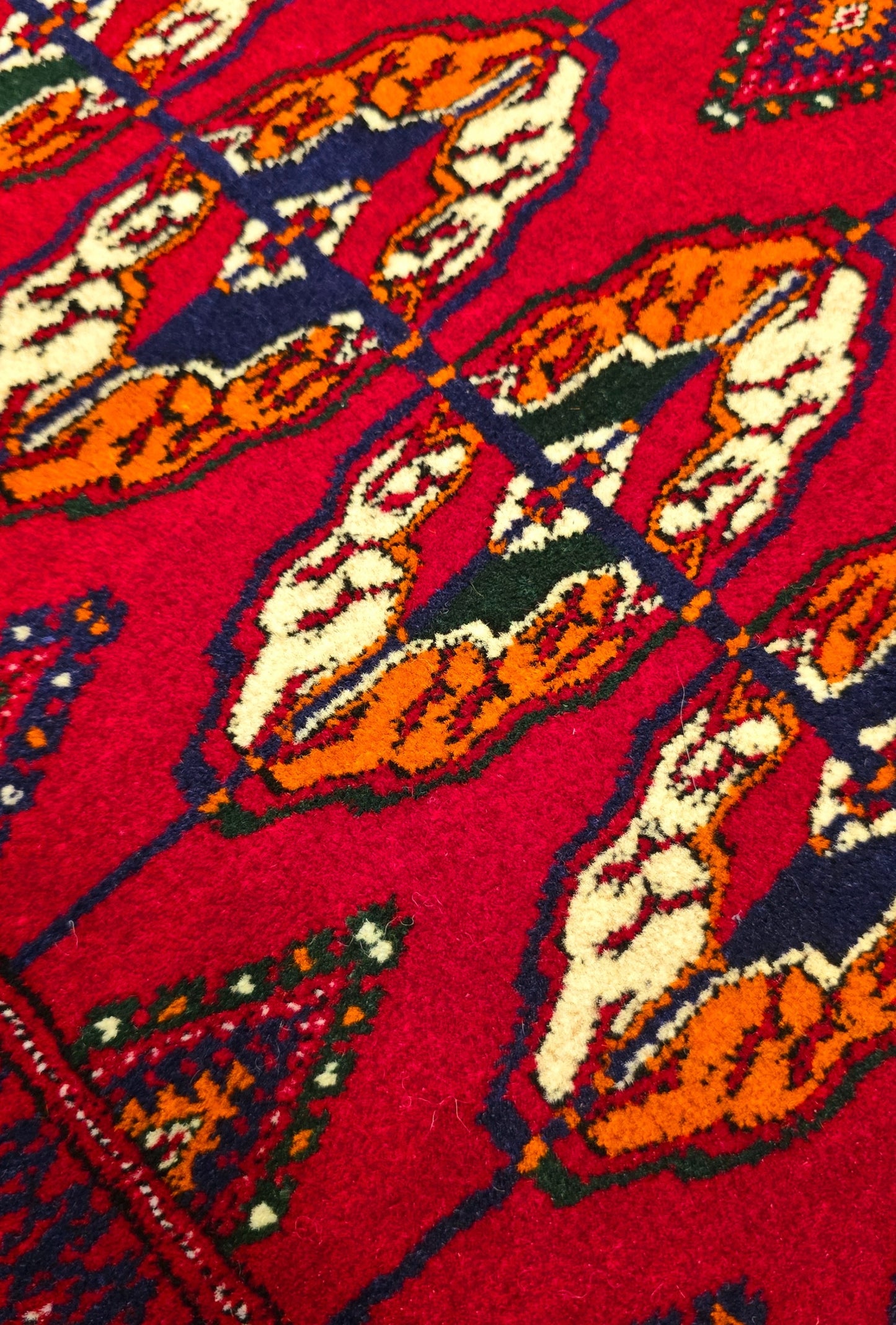 Tekke Wool Rug 100% Organic Dye 150x212 cm (5'x7' ft) Red