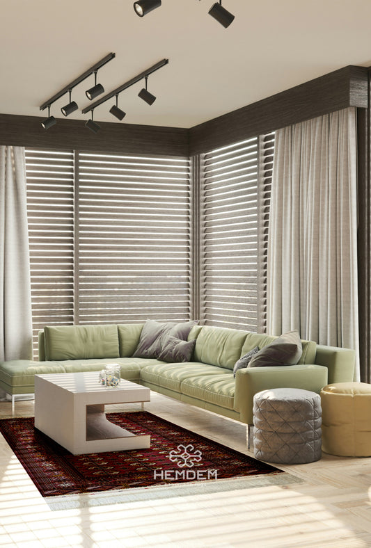 Tekke Wool Oriental Rug 152 x 203 cm (5'x7' ft) Red