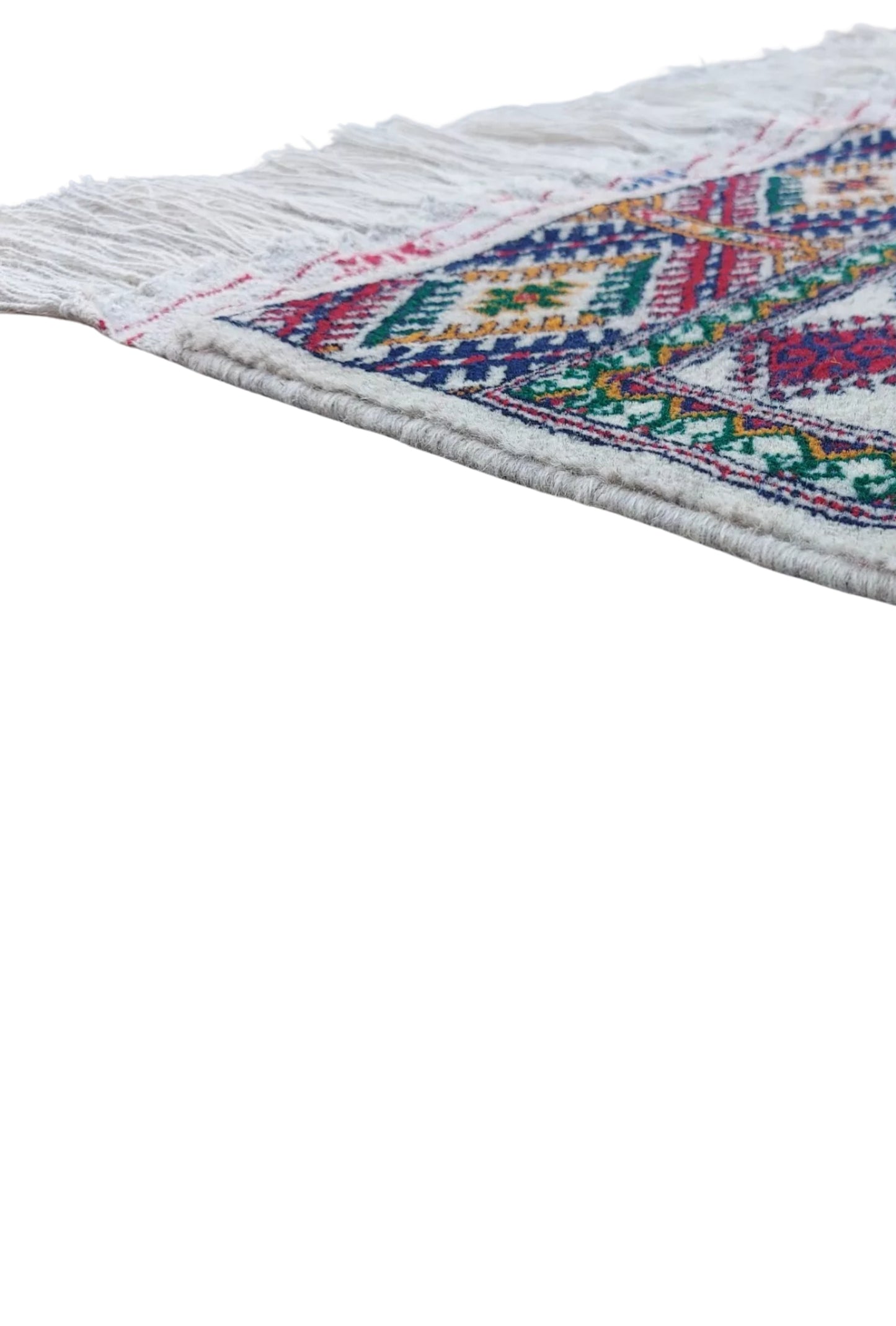 Turkmen Rug Bokhara Handknotted Wool Runner Rug 81 x 197cm (2.7' x 6.6' ft) White