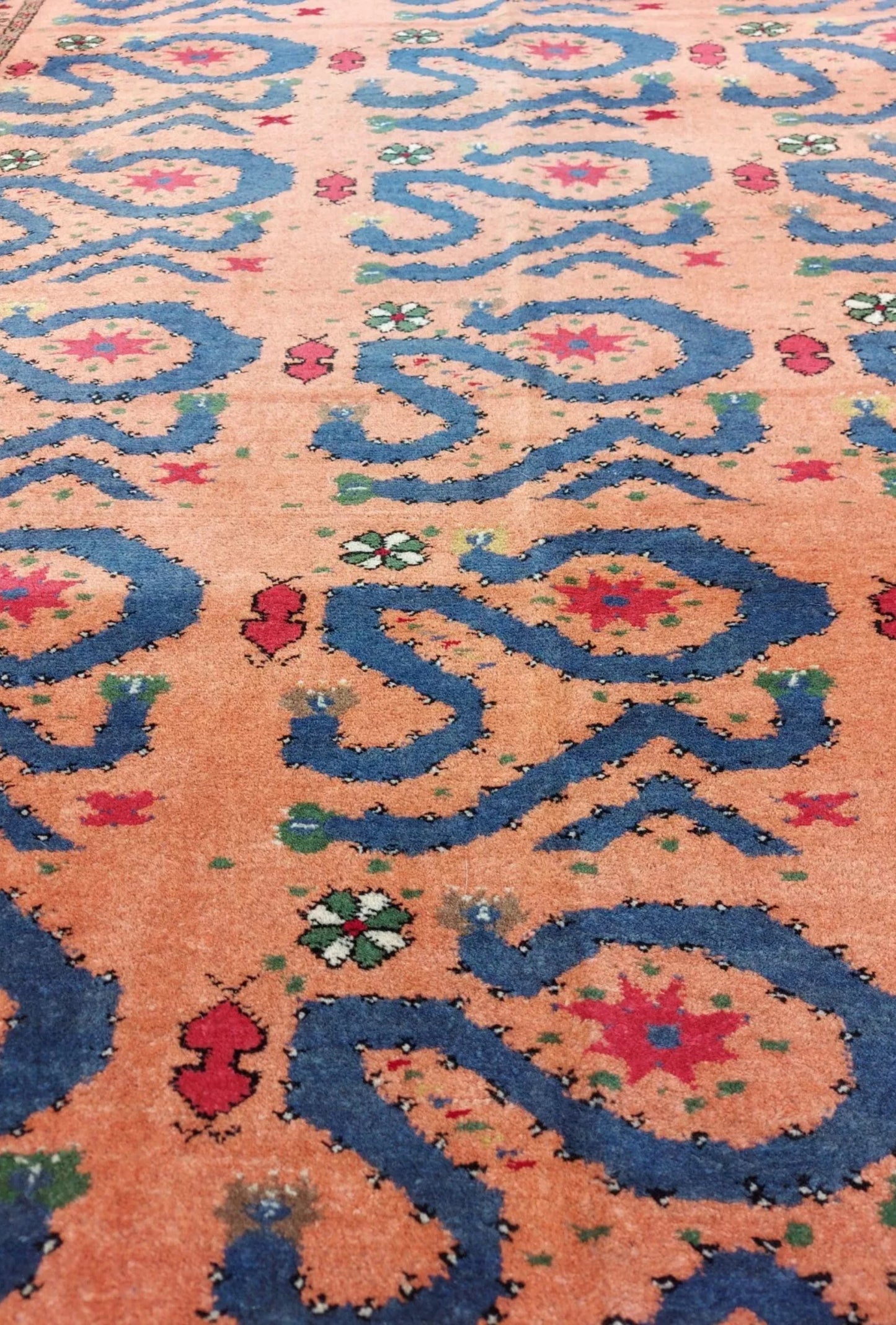 Türkmen Halısı El Dokuma Yün Halı 125 x 200cm (4' x 7' ft) Şeftali