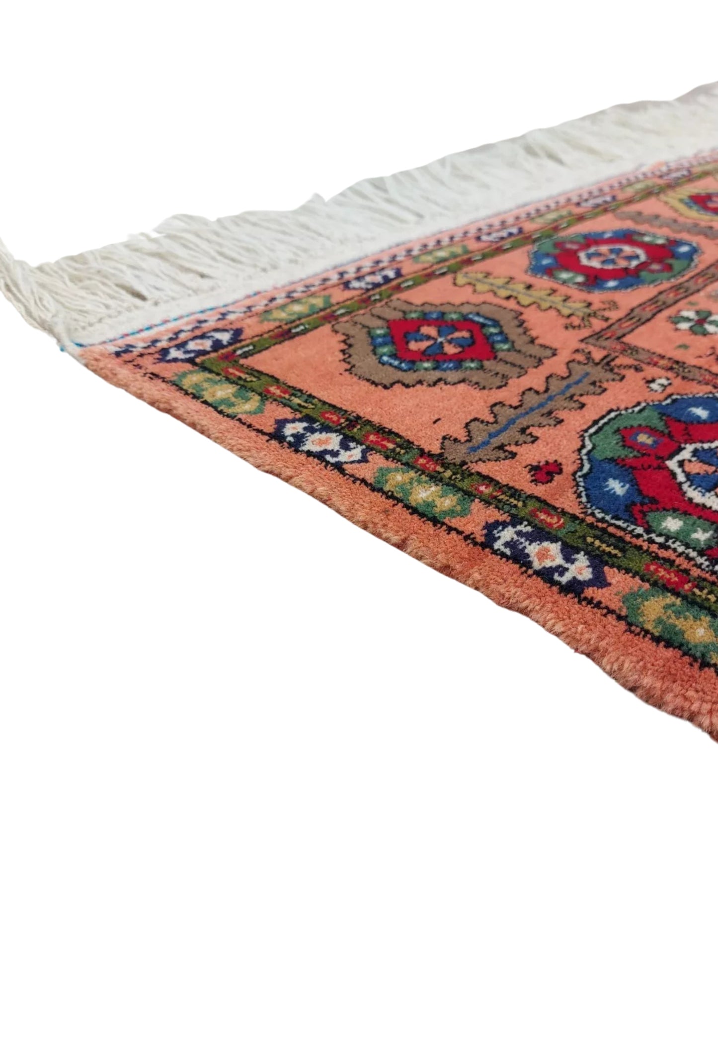 Türkmen Halısı El Dokuma Yün Halı 125 x 200cm (4' x 7' ft) Şeftali
