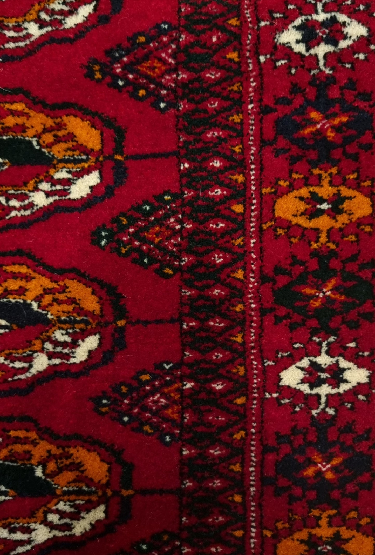 HandmadeTurkoman Rug Tekke Wool Rug 80 x 145 cm (3'x5' ft) Red