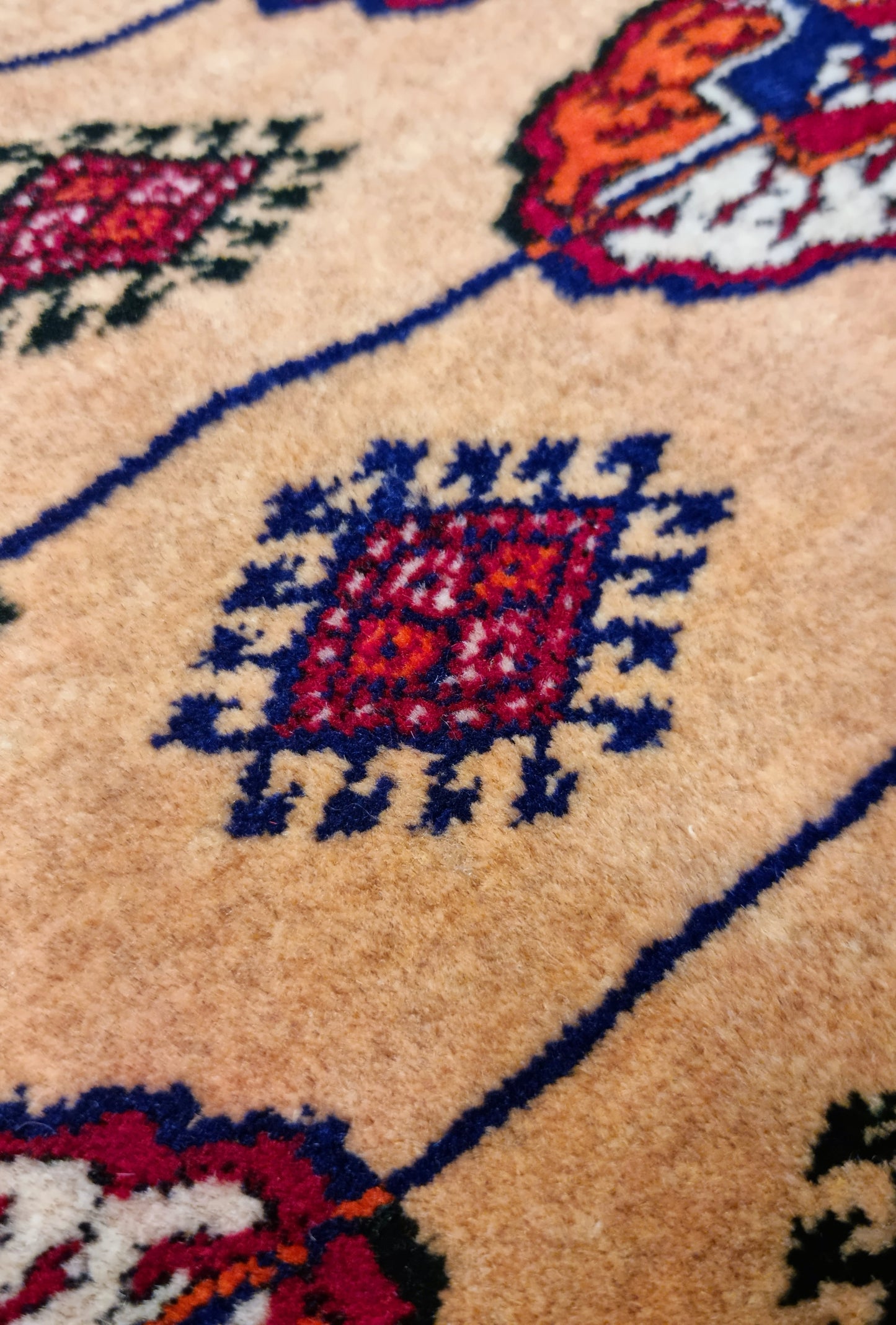 Tekke Wool Authentic Rug 96 x 143 cm (3'x5' ft) Beige