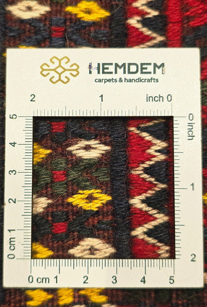 Handmade Vintage Turkoman Yomut Kilim Rug Flatweave 190 x 345cm (6' x 11' ft) Red