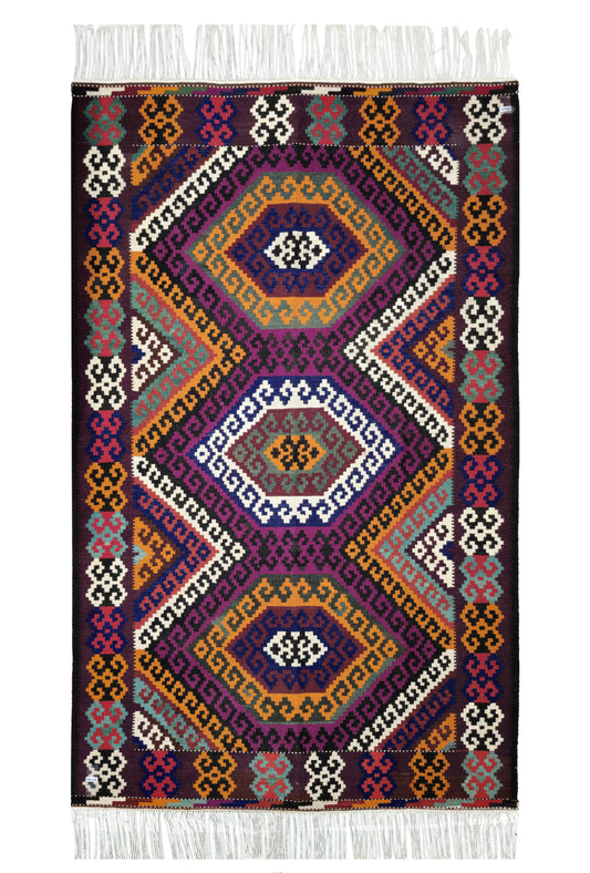 Handmade Vintage Turkoman Yomut Rug 195 x 310cm (6' x 10' ft) Multicolor
