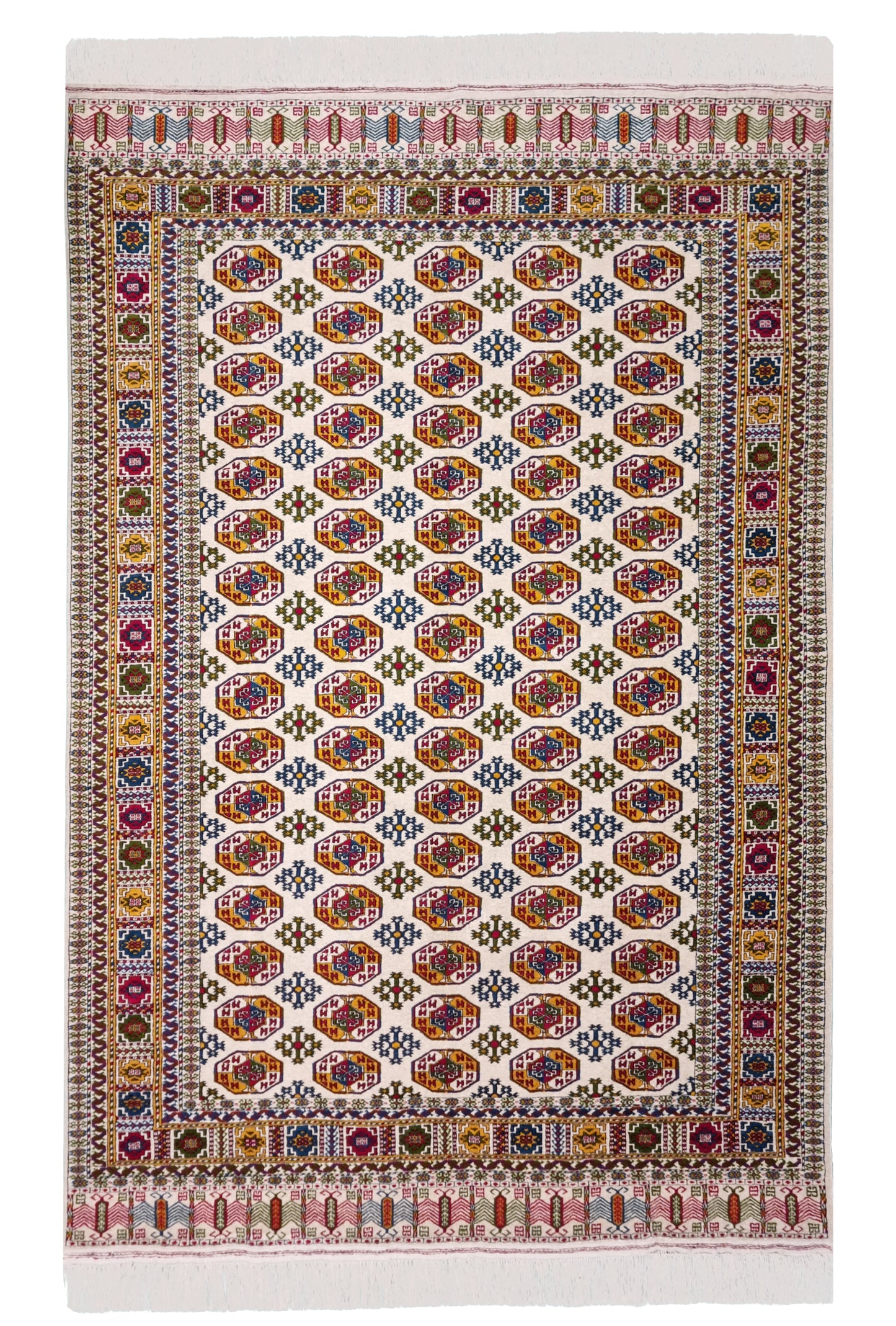 Antique Design Tauk Nuska Kizil Ayak Handknotted Wool Rug 200x300cm (7' x 10' ft) Beige