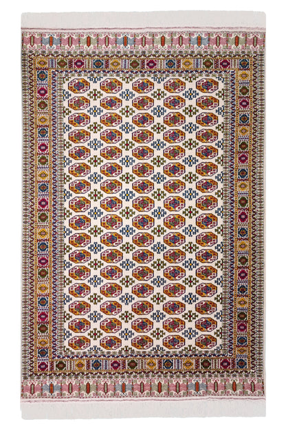 Antique Design Tauk Nuska Kizil Ayak Handknotted Wool Rug 200x300cm (7' x 10' ft) Beige