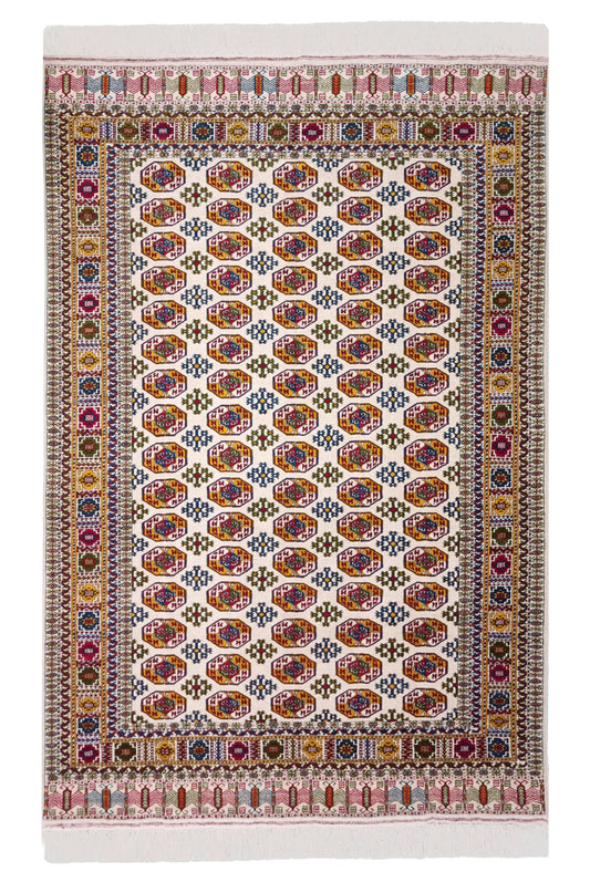 Antique Design Tauk Nuska Kizil Ayak Handknotted Wool Rug 200x300cm (7' x 10' ft) Beige