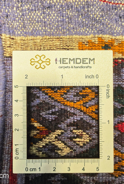 Authentic Handknotted Teke Wool Rug 205 x 305 cm (7' x 10' ft) Blue