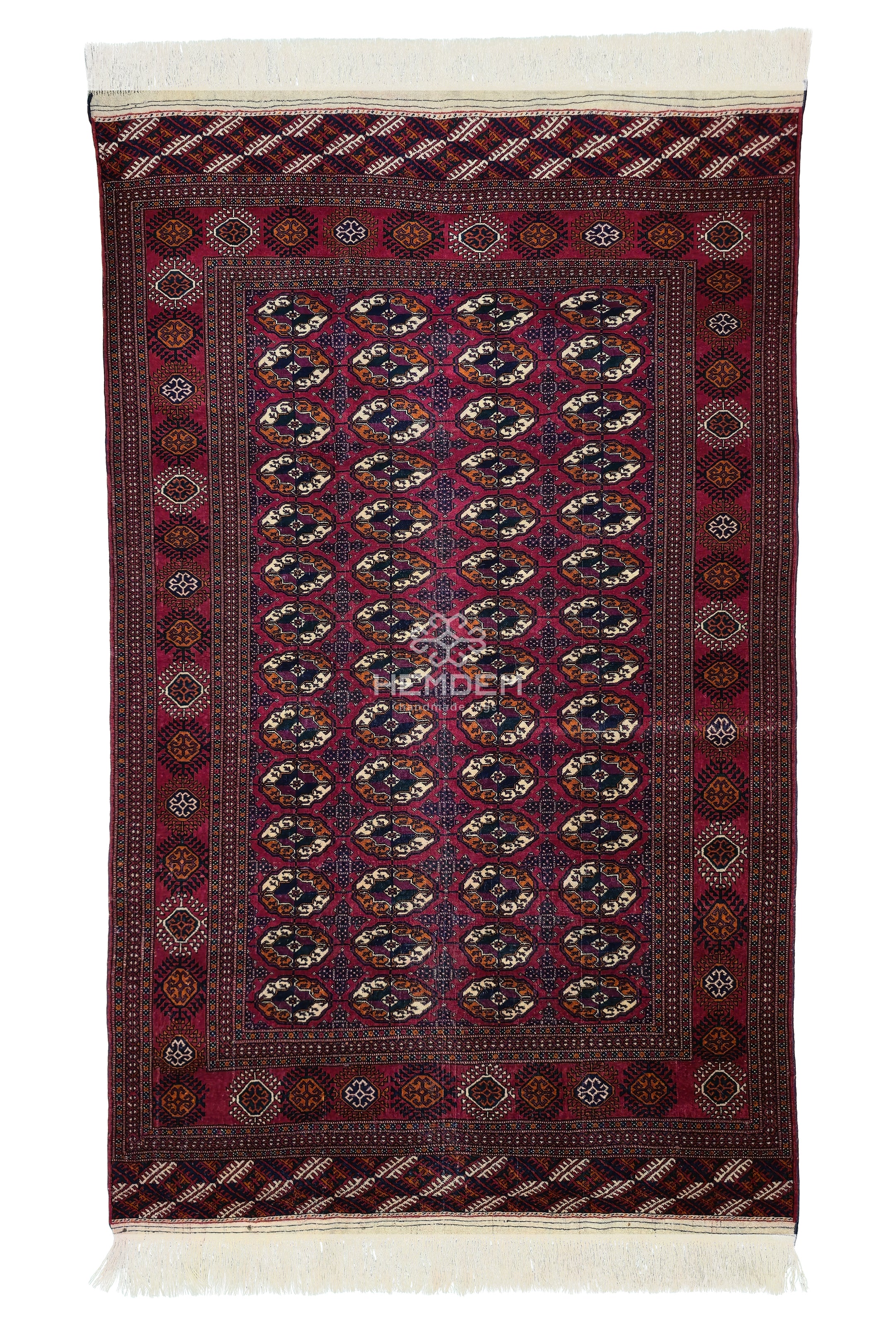 Turkmen Rug Antique Handknotted Wool Rug 155x250cm Red | 5x8 ft