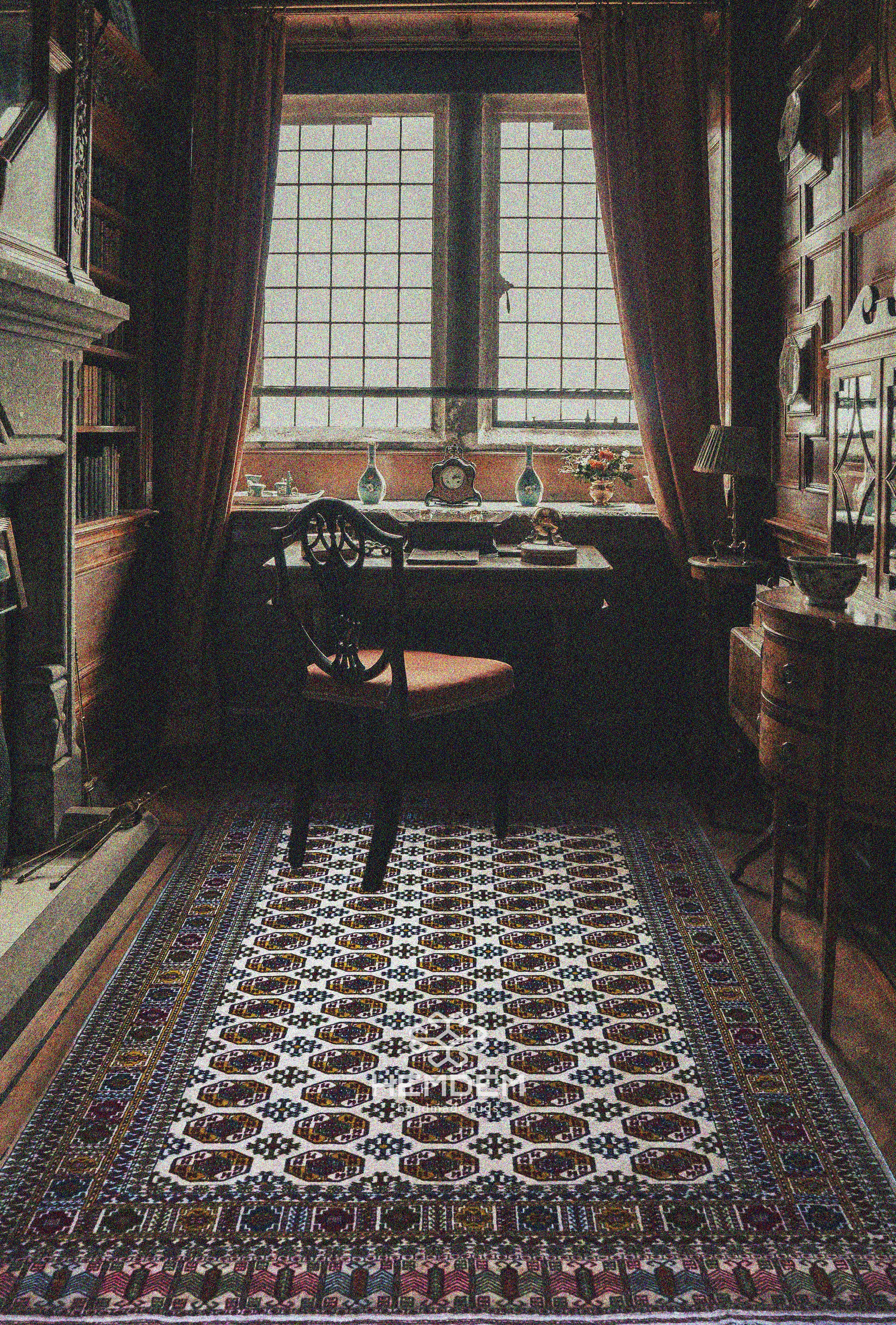 Antique Design Tauk Nuska Kizil Ayak Handknotted Wool Rug 200x300cm (7' x 10' ft) Beige