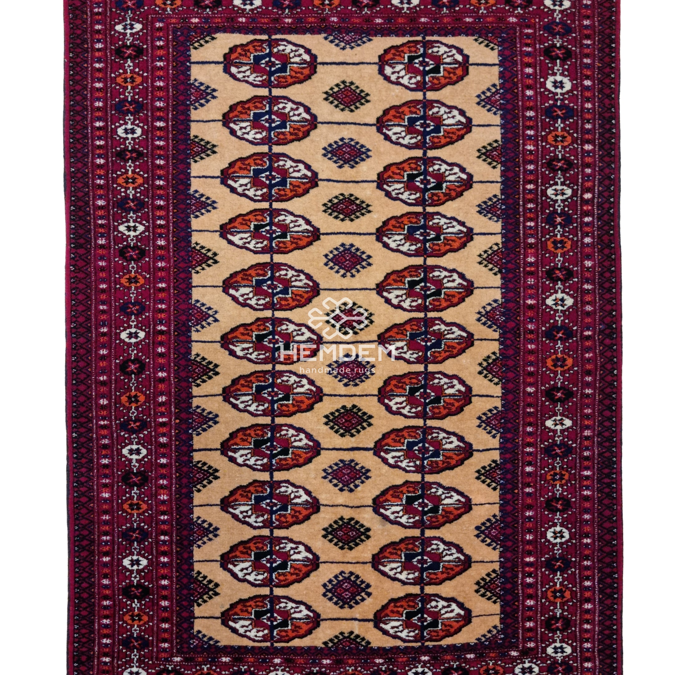 Tekke Wool Authentic Rug 96 x 143 cm (3'x5' ft) Beige