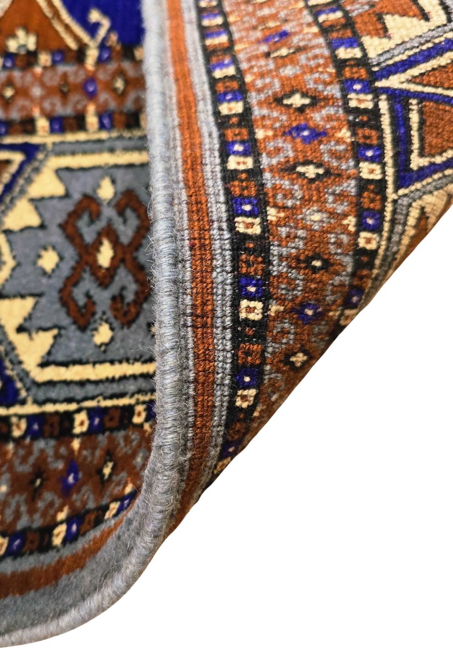 Turkoman Chaodor Oertmen Wool Rug 136x220 cm (4.4'x8' ft) Blue