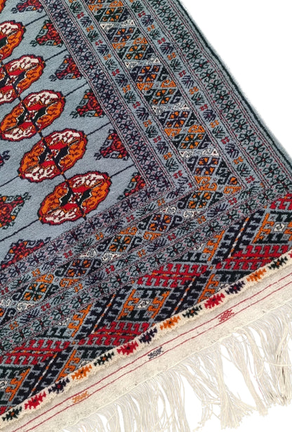 Bokhara Rug Handmade Tekke Tribal 150 x 300cm (5' x 10' ft) Blue