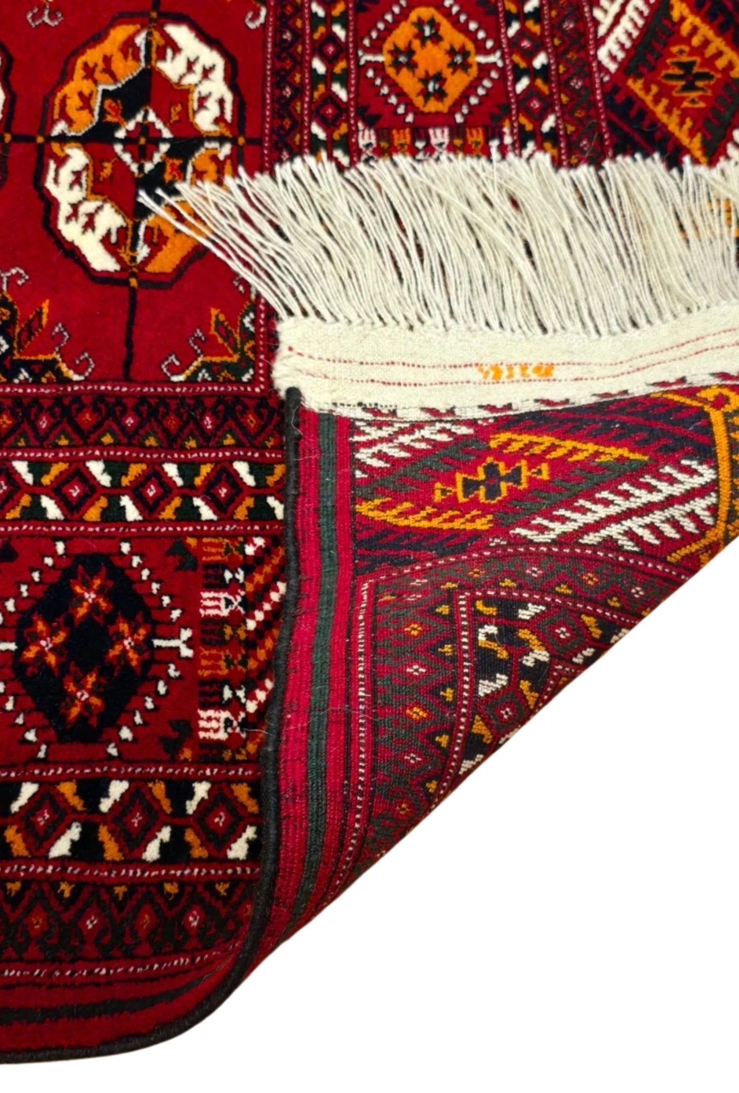 Bokhara Wool Handmade Luxury Oriental Area Rug 140 - 220cm(4'6 x 7'2 ft) Red