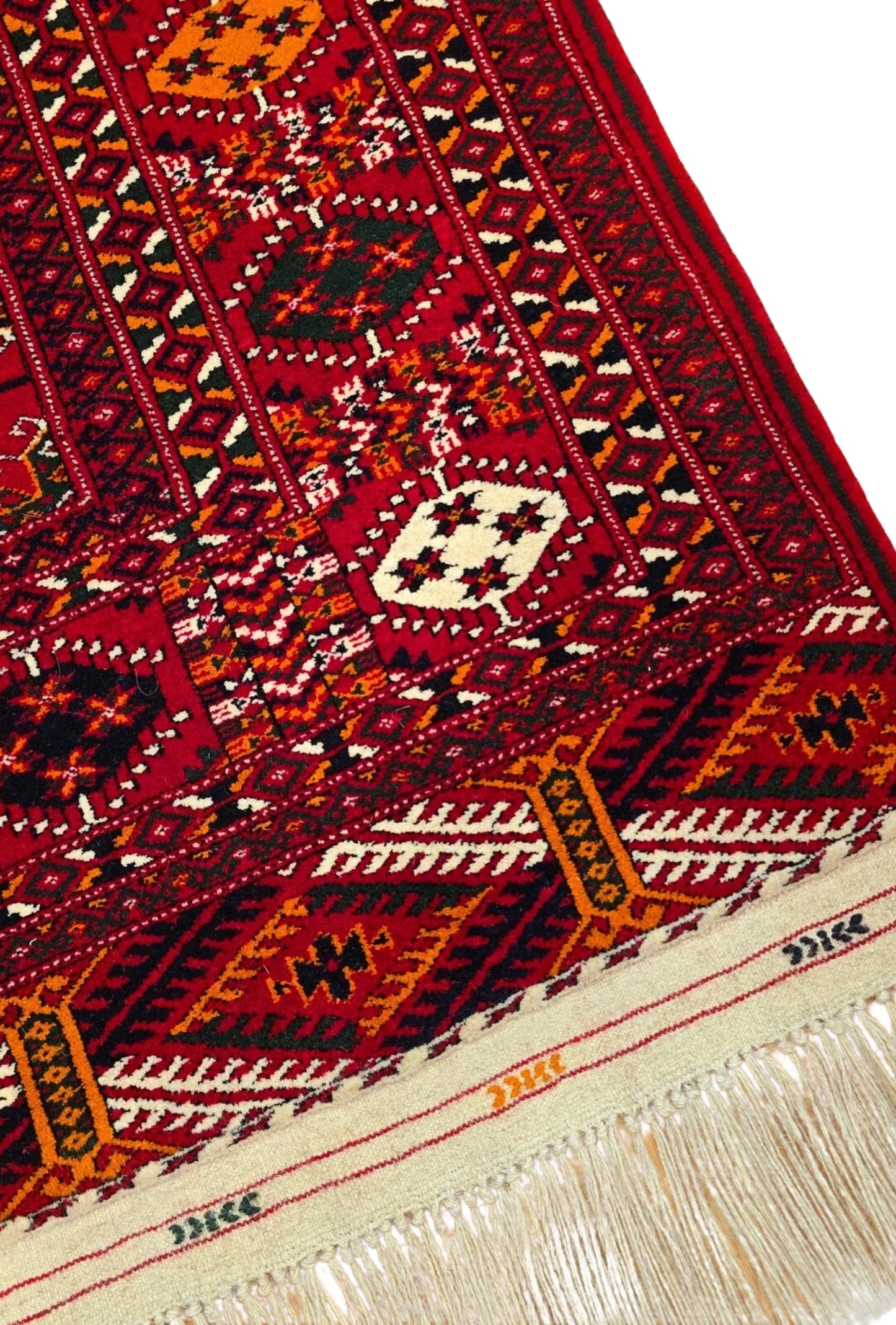 Bokhara Wool Handmade Luxury Oriental Area Rug 140 - 220cm(4'6 x 7'2 ft) Red