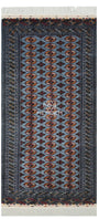 Bokhara Rug Handmade Tekke Tribal 150 x 300cm (5' x 10' ft) Blue