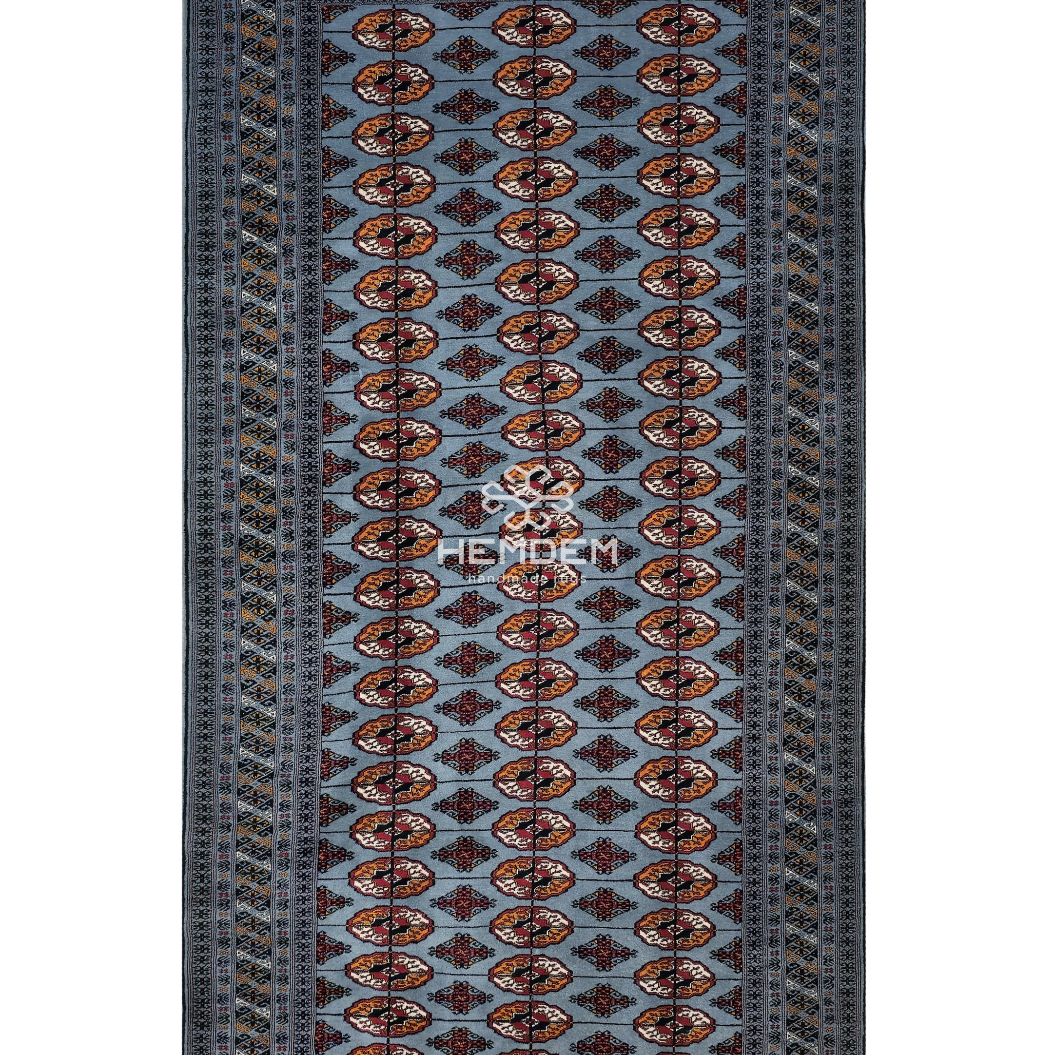 Bokhara Rug Handmade Tekke Tribal 150 x 300cm (5' x 10' ft) Blue